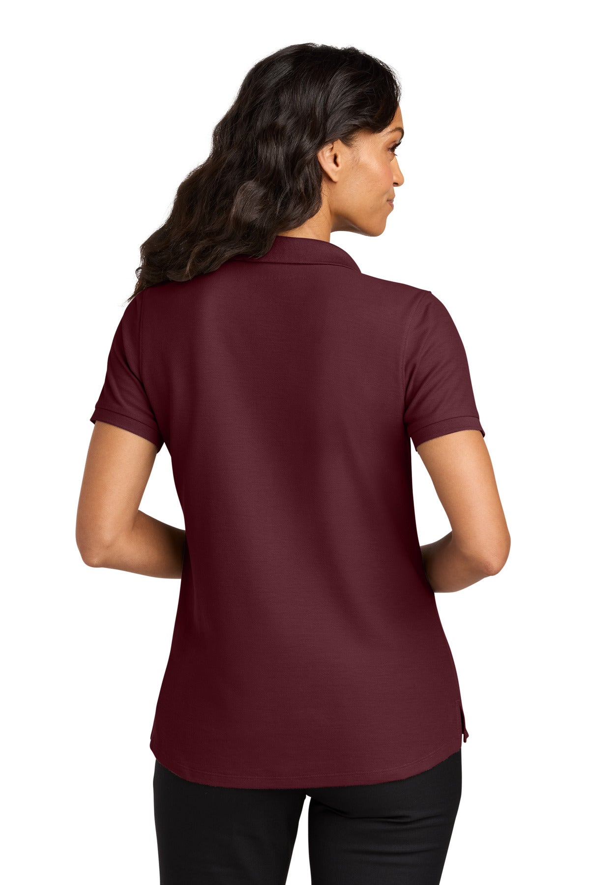 Burgundy Port Authority Women's Wearever Signature Pique Polo LK200