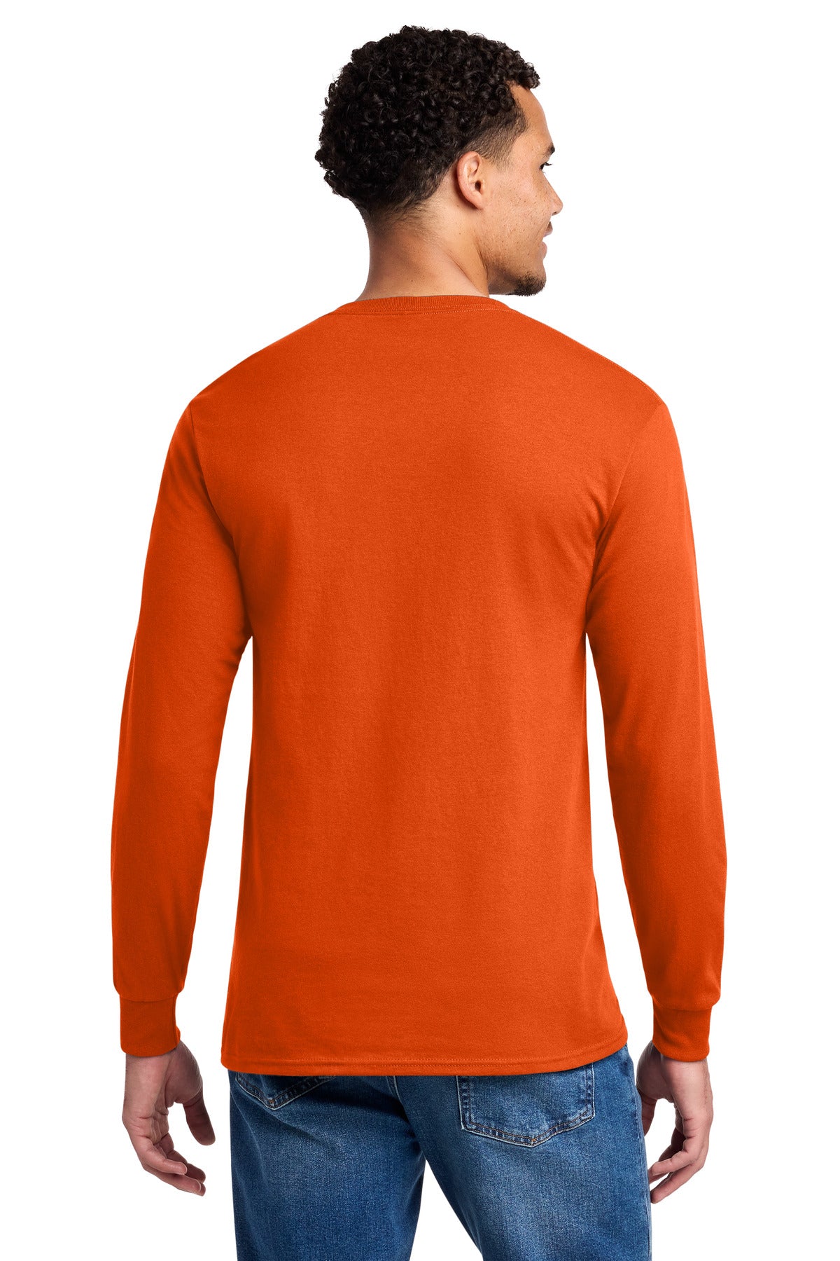 BurntOrng Jerzees - Dri-Power 50/50 Cotton/Poly Long Sleeve T-Shirt. 29LS