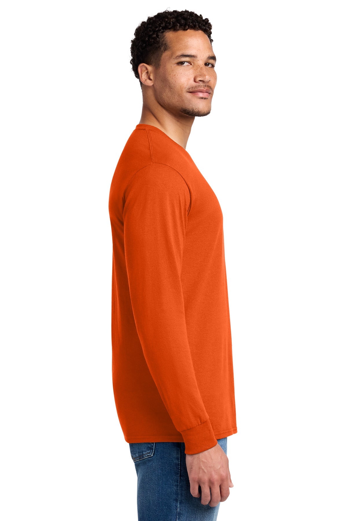 BurntOrng Jerzees - Dri-Power 50/50 Cotton/Poly Long Sleeve T-Shirt. 29LS