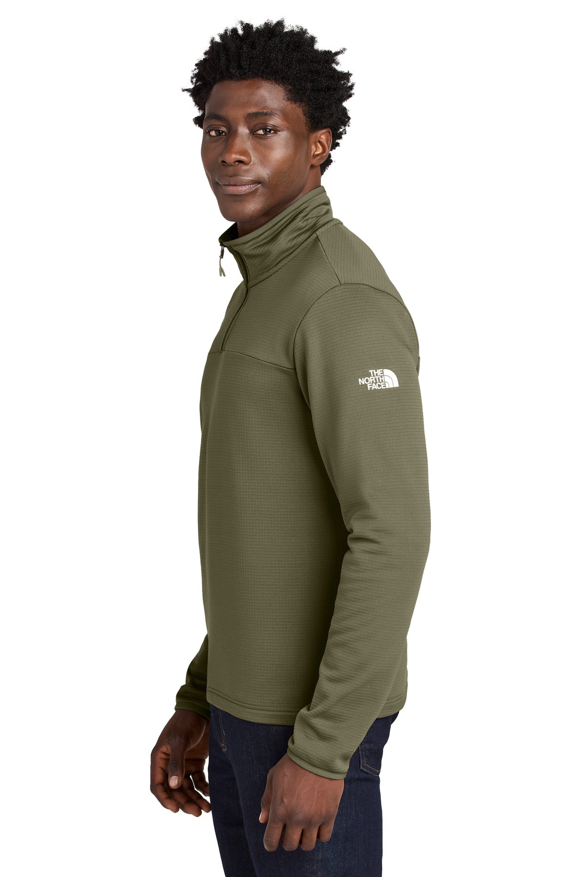 BurntOvGn The North Face Aim 1/4-Zip Fleece NF0A8ENJ