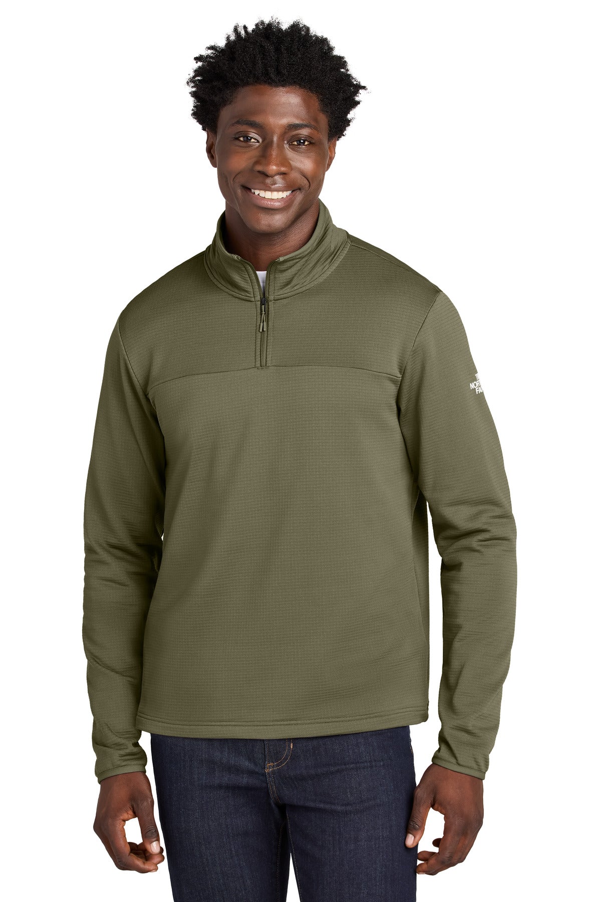 BurntOvGn The North Face Aim 1/4-Zip Fleece NF0A8ENJ