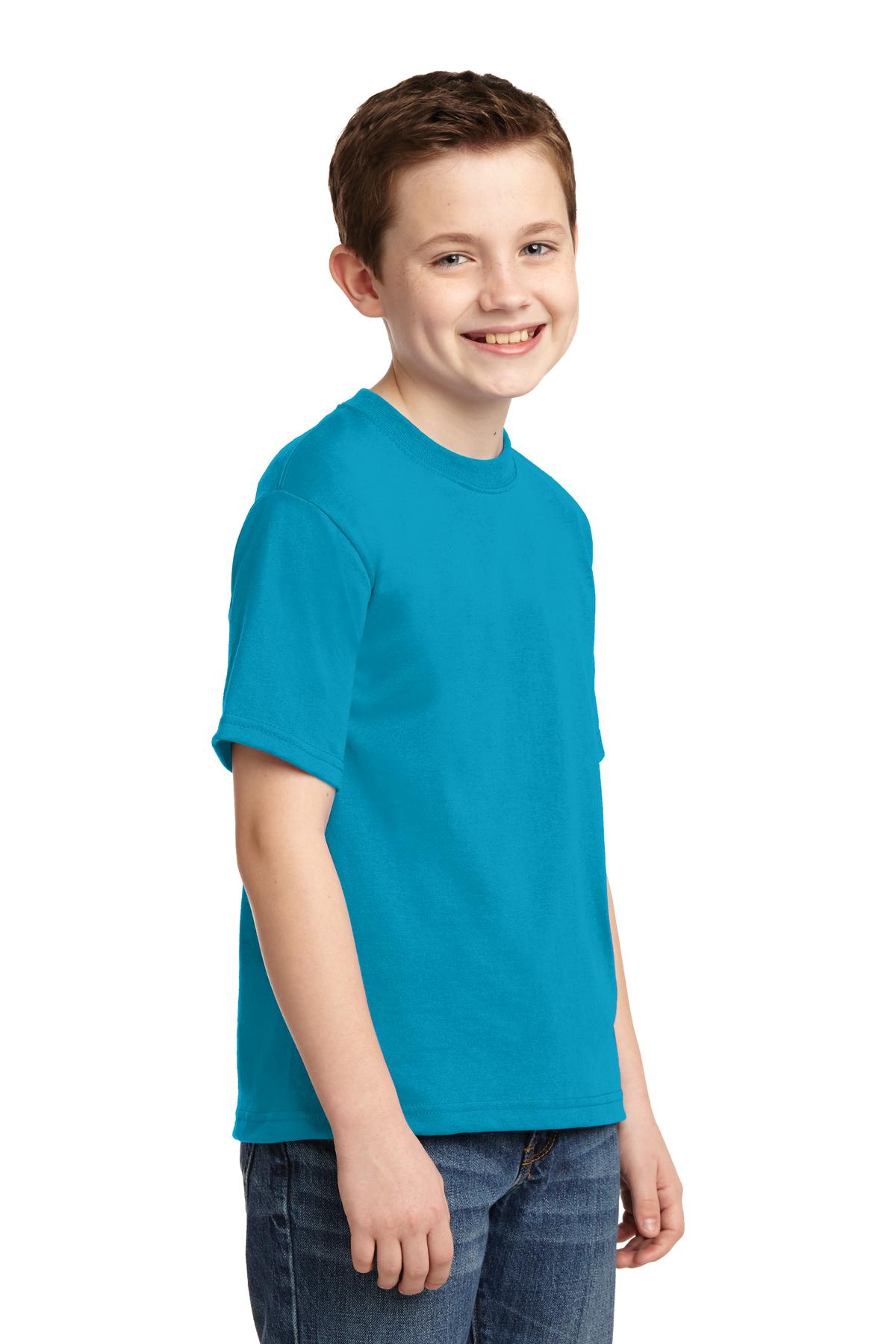 California Blu Jerzees - Youth Dri-Power 50/50 Cotton/Poly T-Shirt. 29B