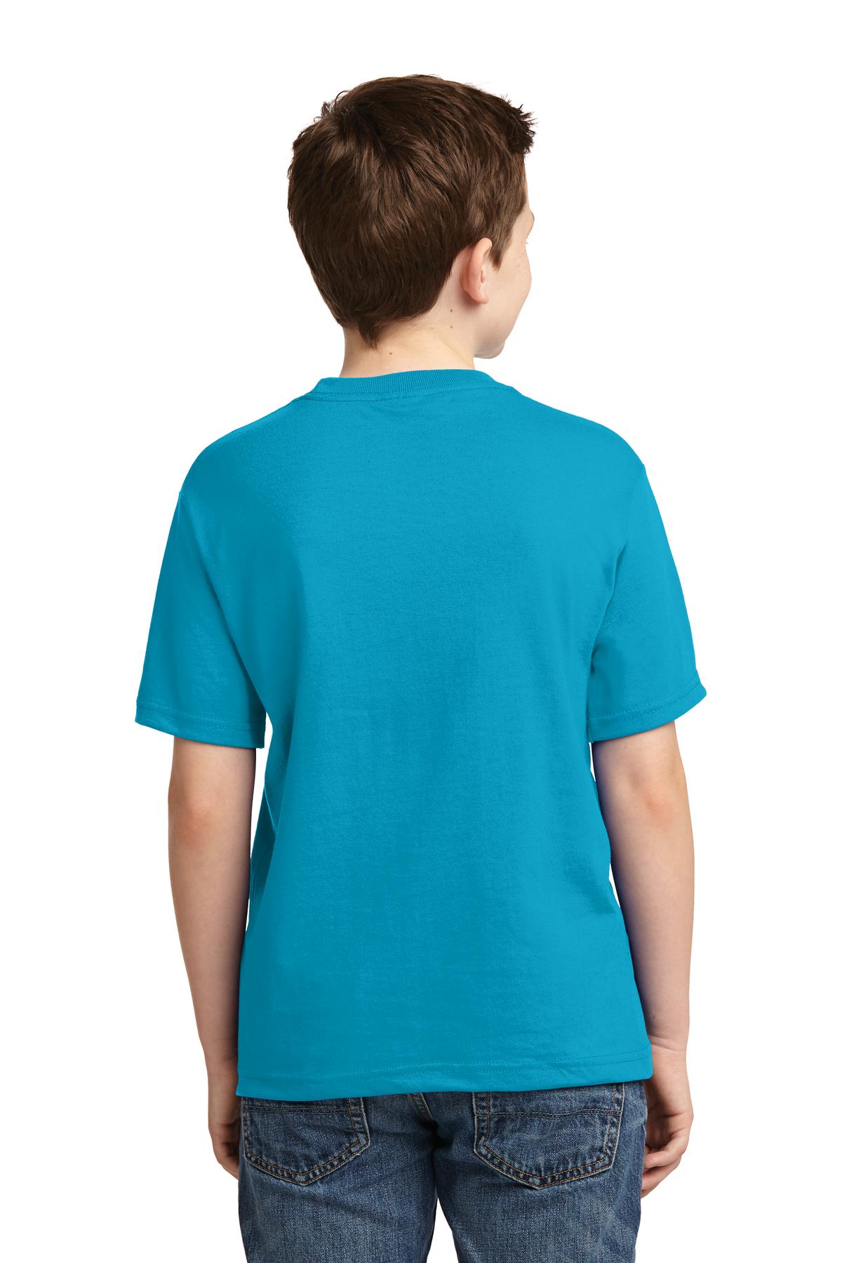 California Blu Jerzees - Youth Dri-Power 50/50 Cotton/Poly T-Shirt. 29B