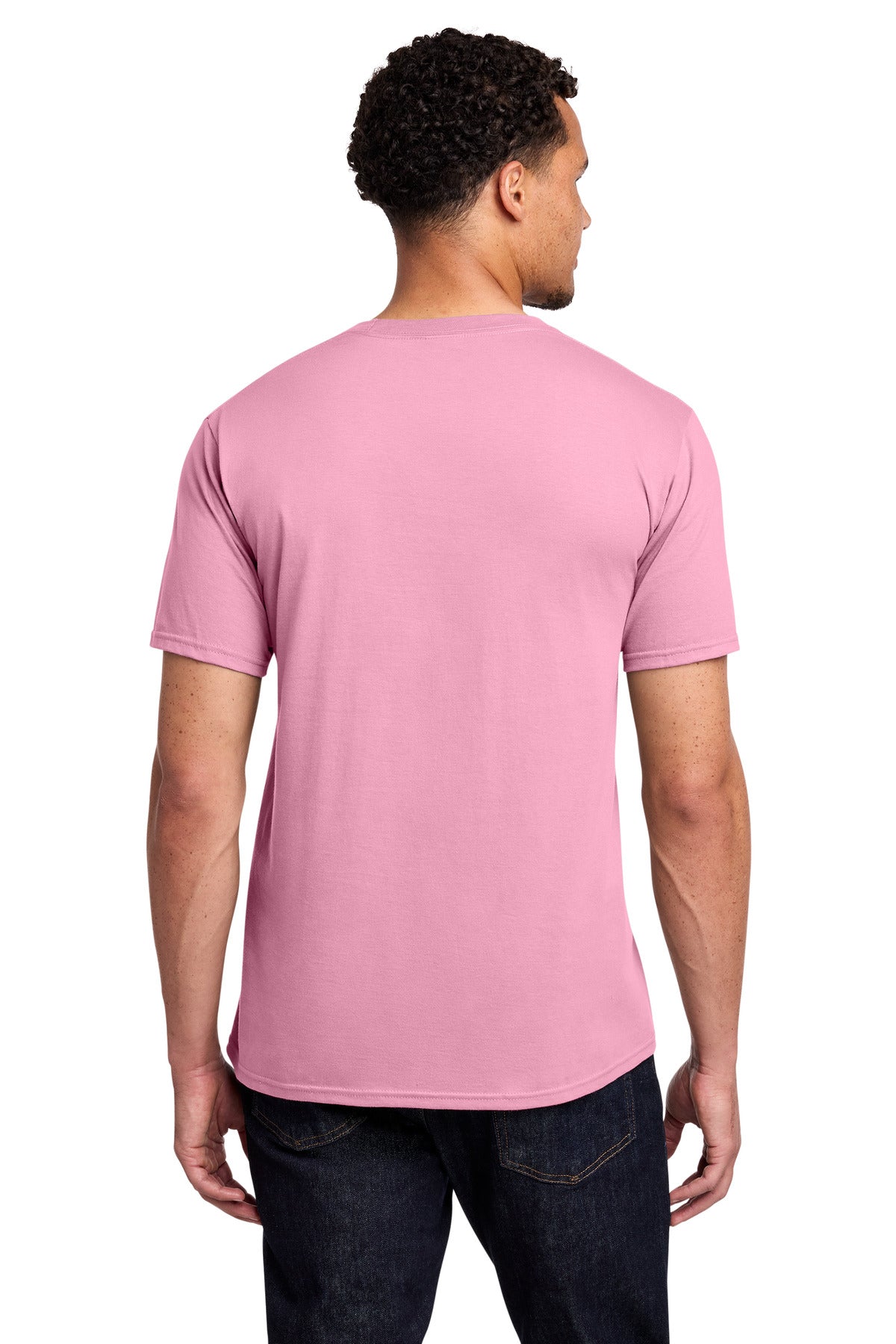 Candy Pink Port & Co Fan Favorite Tee. PC450