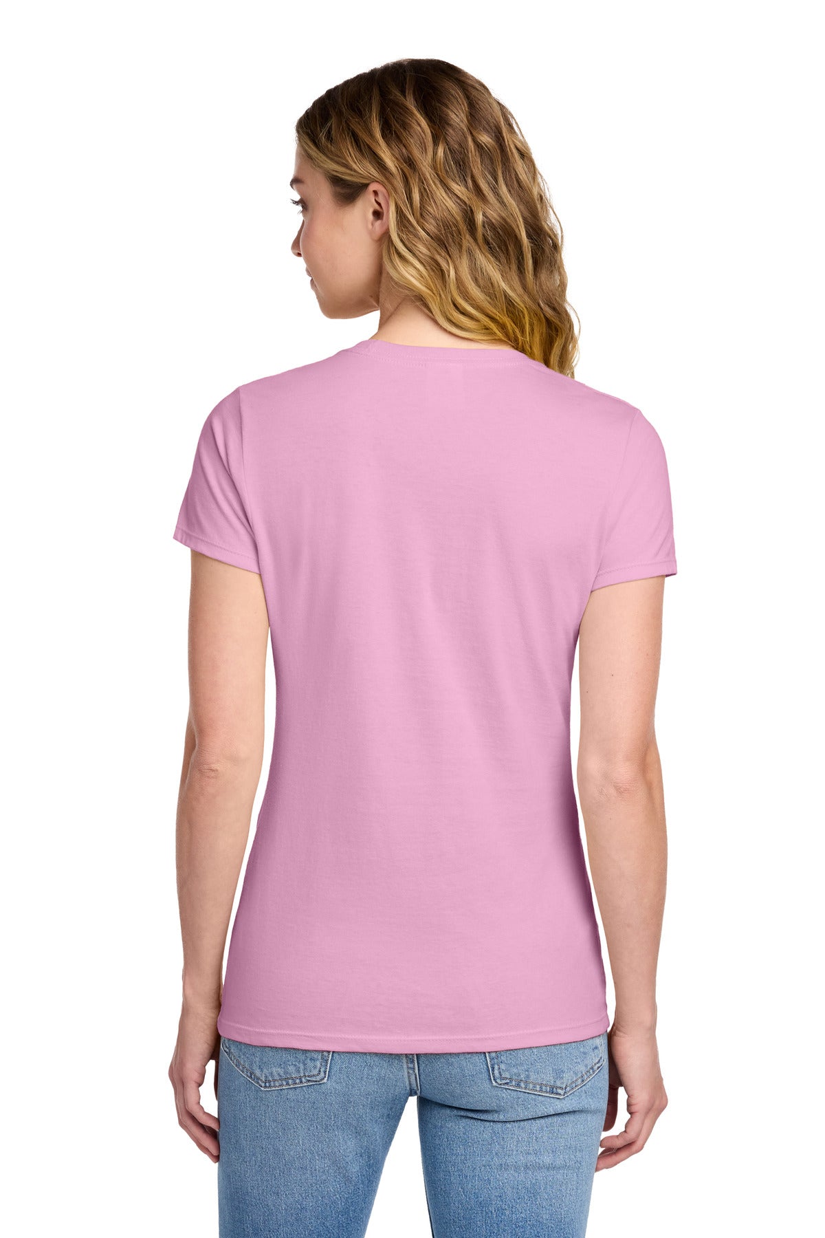 Candy Pink Port & Co Women's Fan Favorite Tee. LPC450
