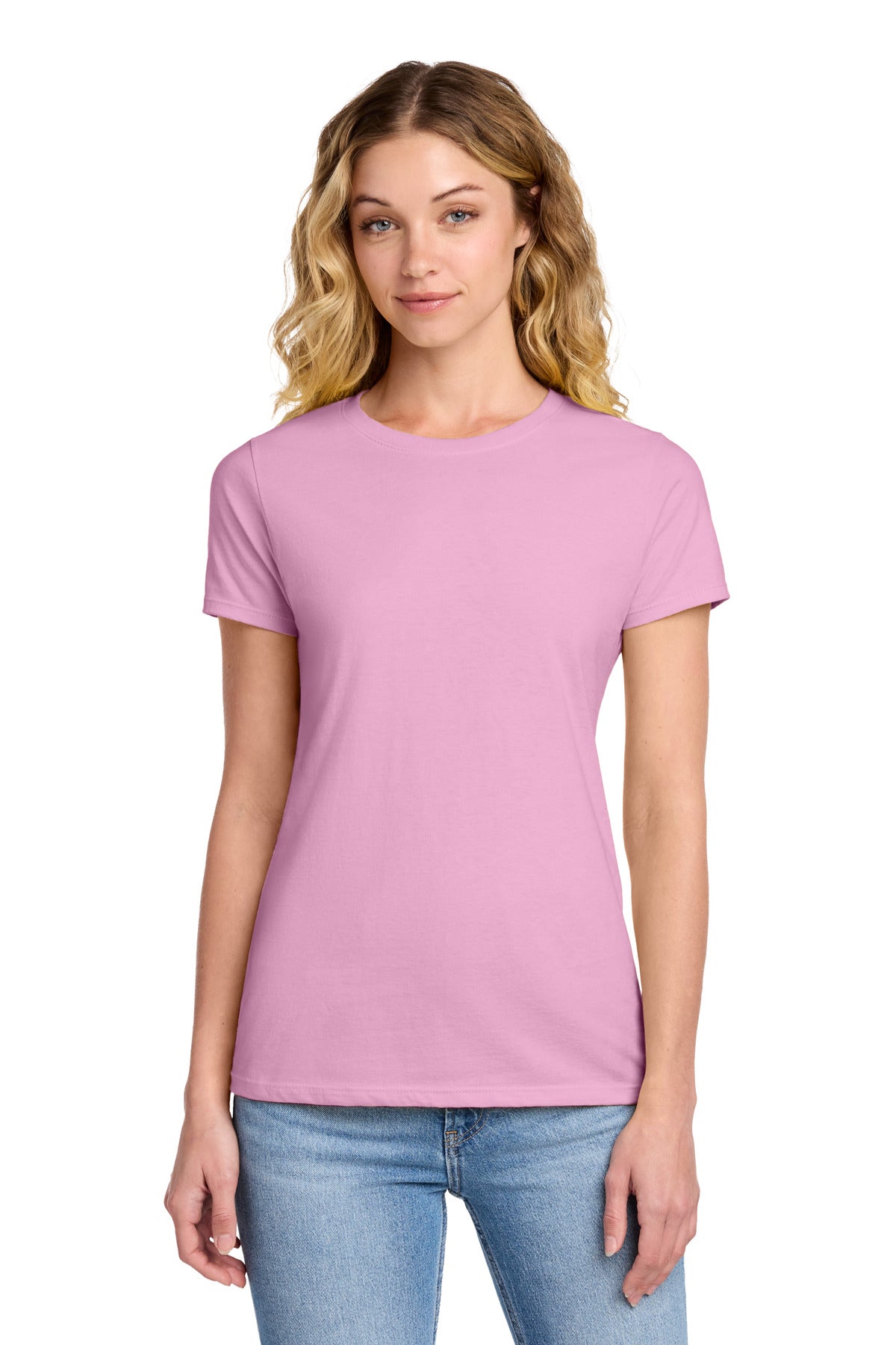 Candy Pink Port & Co Women's Fan Favorite Tee. LPC450