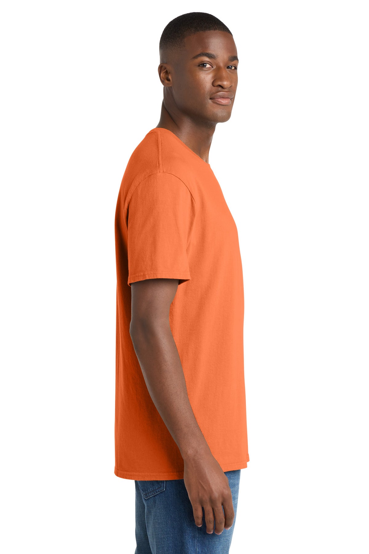 Cantaloupe Port & Co Beach Wash Garment-Dyed Tee. PC099