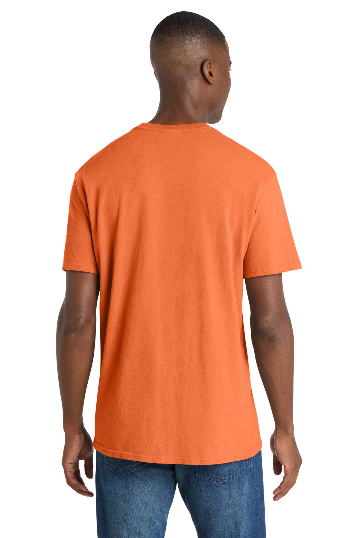 Cantaloupe Port & Co Beach Wash Garment-Dyed Tee. PC099
