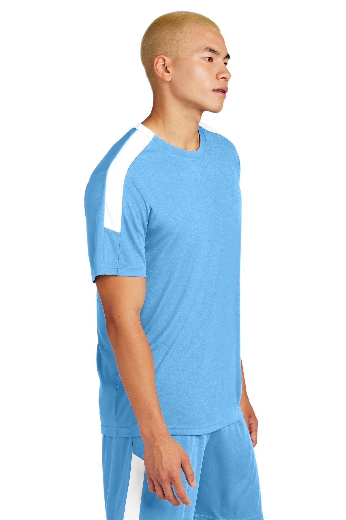 CarBl/Wht Sport-Tek Competitor United Crew ST100