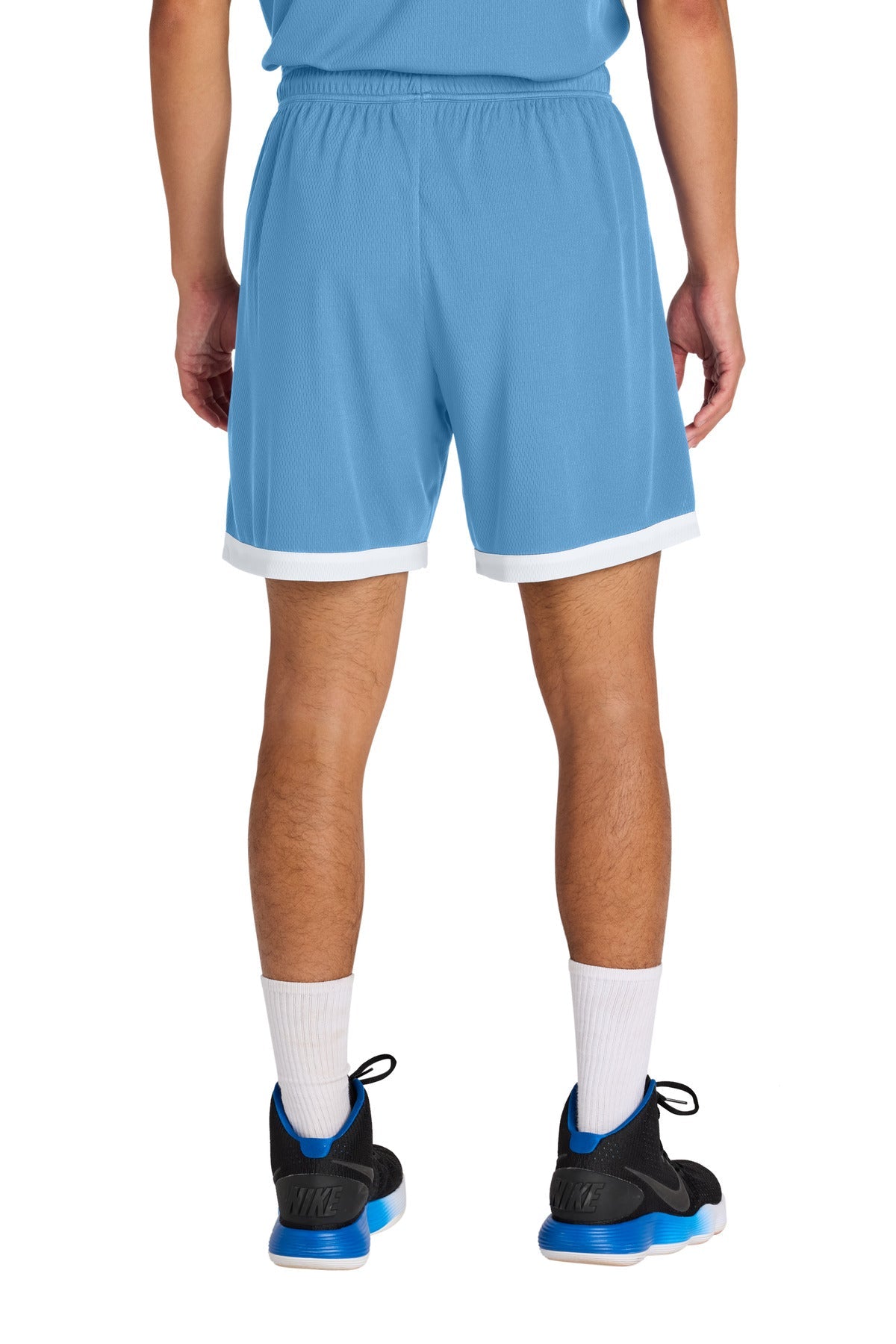 CarBl/Wht Sport-Tek Rival Basketball 7"Short ST901