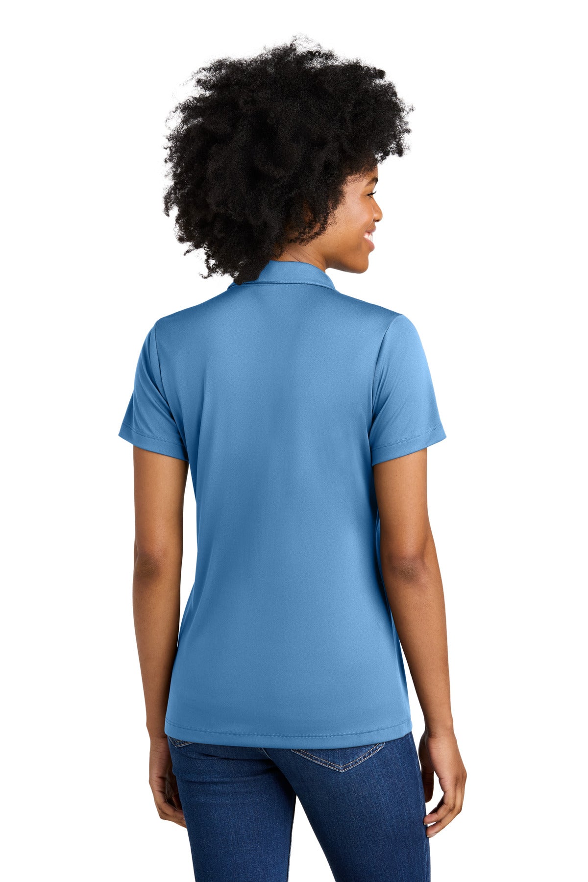 CarBl/Wht Sport-Tek Women's Competitor United Polo LST104