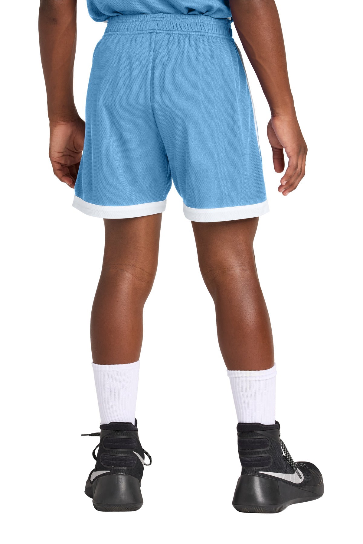 CarBl/Wht Sport-Tek Youth Rival Basketball 5" Short YST901