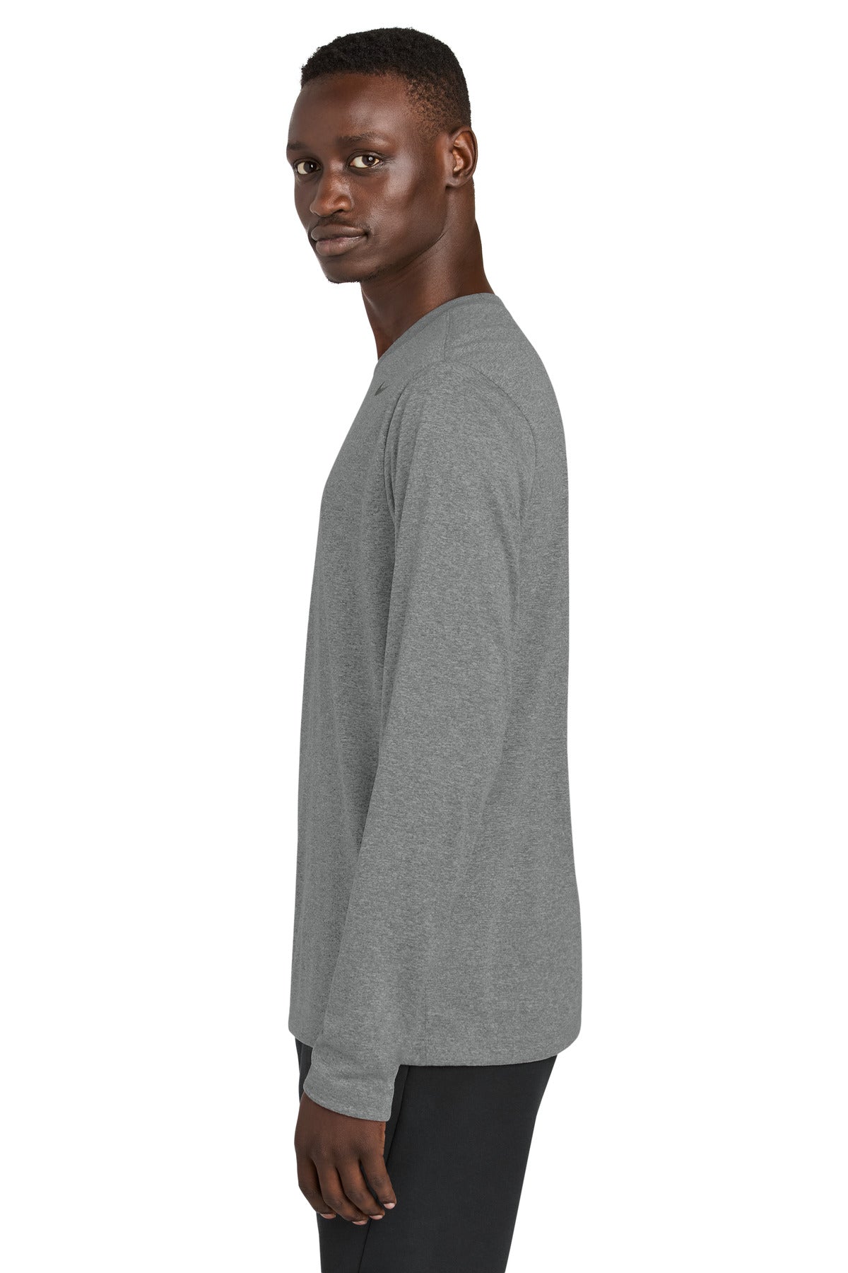 CarbonHthr Nike Team rLegend Long Sleeve Tee NKHQ4550