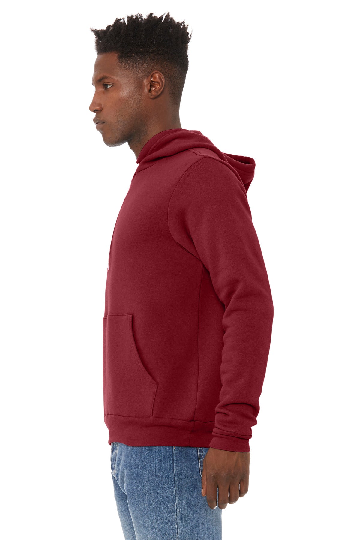 Cardinal BELLA+CANVAS Unisex Sponge Fleece Pullover Hoodie. BC3719