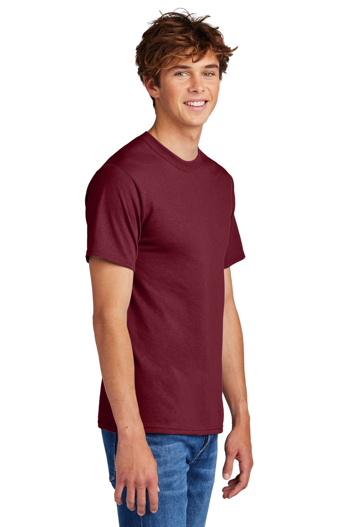Cardinal Port & Co Core Blend Tee. PC55