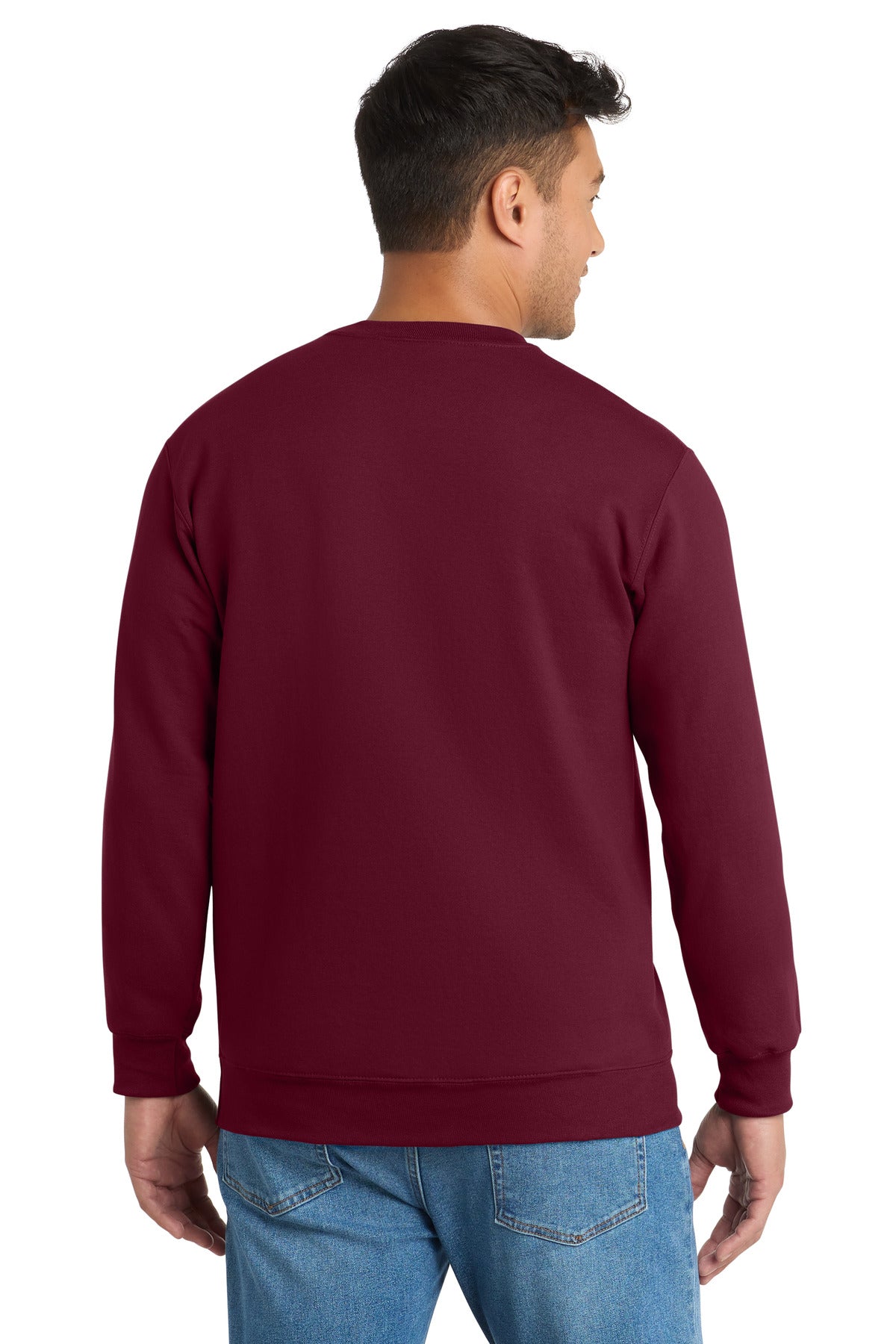 Cardinal Port & Co Essential Fleece Crewneck Sweatshirt. PC90