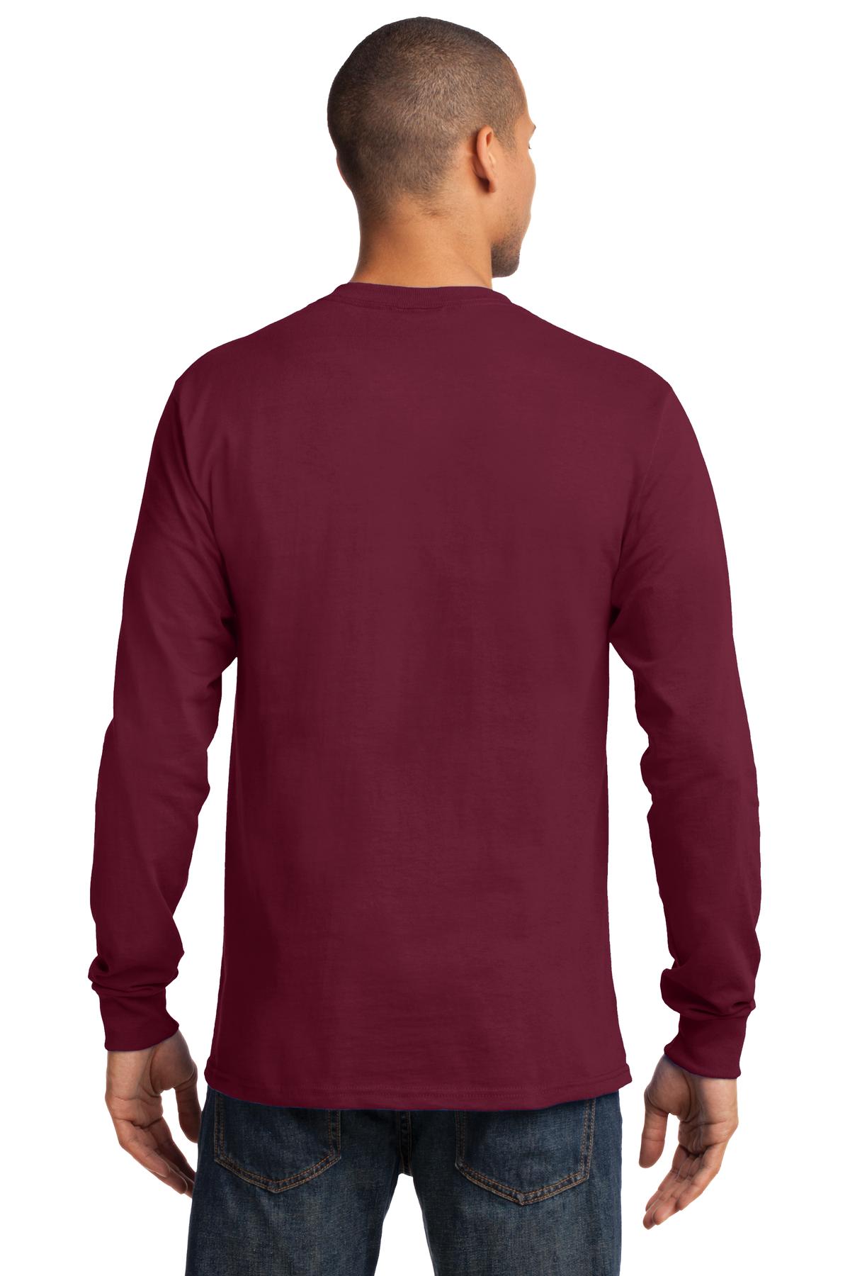 Cardinal Port & Co Long Sleeve Essential Tee. PC61LS
