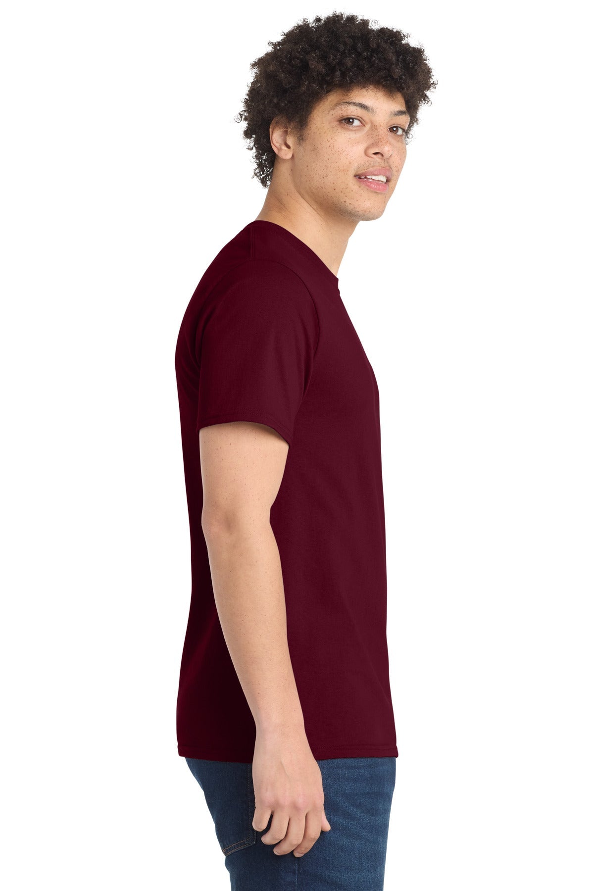 Cardinal Port & Co Tall Essential Tee. PC61T
