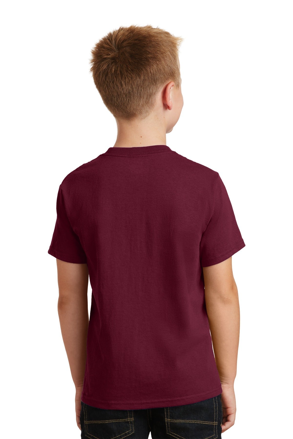 Cardinal Port & Co Youth Core Cotton Tee. PC54Y