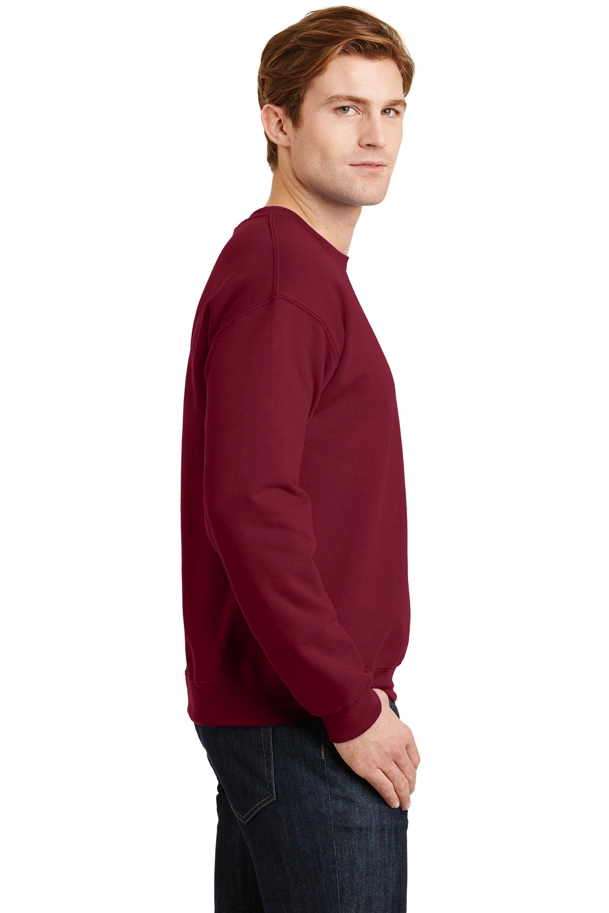 Cardinal Red Gildan Heavy Blend Crewneck Sweatshirt. 18000