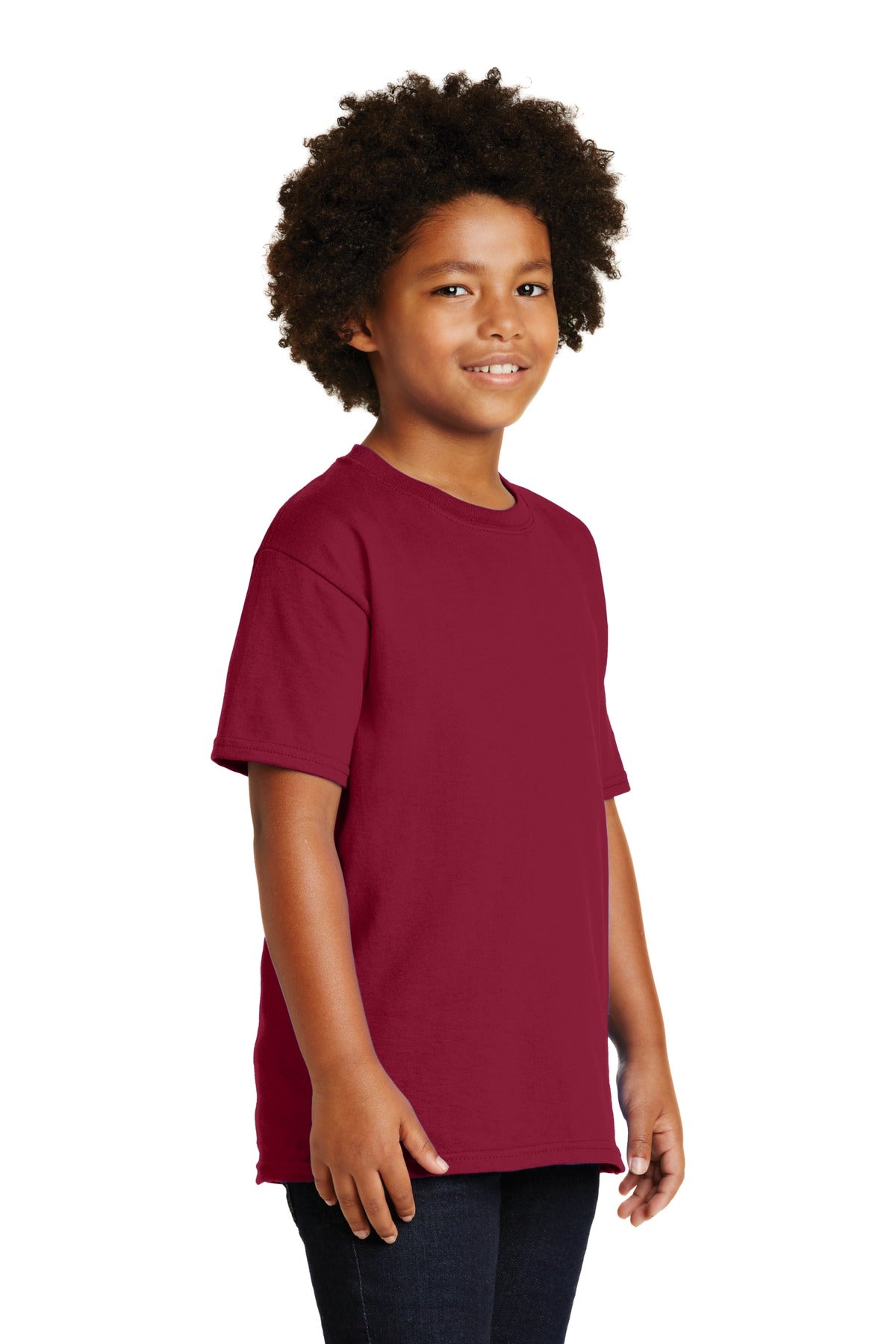 Cardinal Red Gildan - Youth Ultra Cotton 100% US Cotton T-Shirt. 2000B