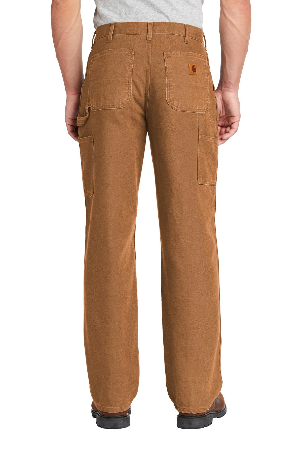 Carhartt Brown Carhartt Washed-Duck Work Dungaree. CTB11