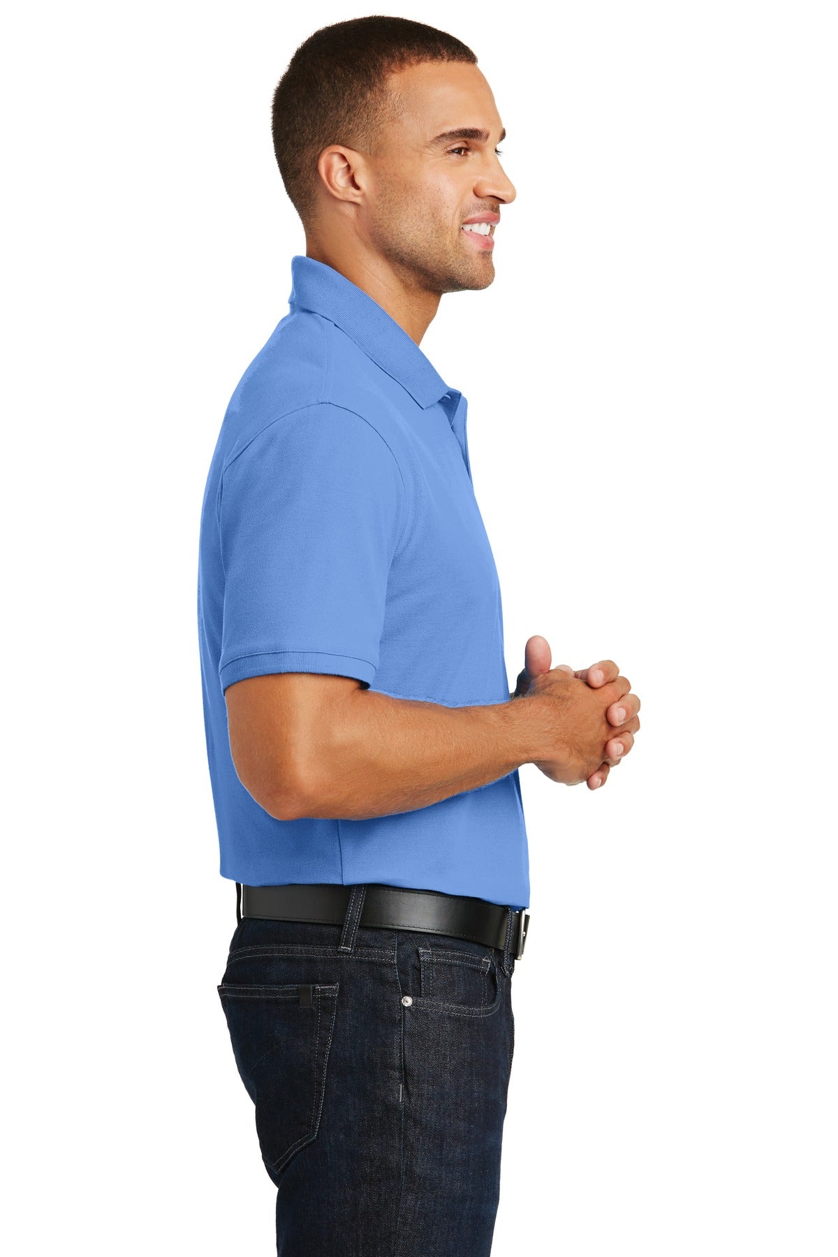Carolina Blue Port Authority Core Classic Pique Polo. K100