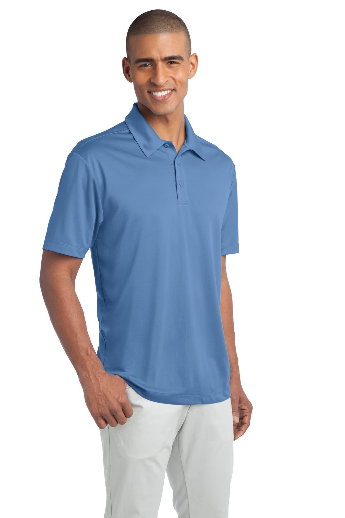 Carolina Blue Port Authority Silk Touch Performance Polo. K540
