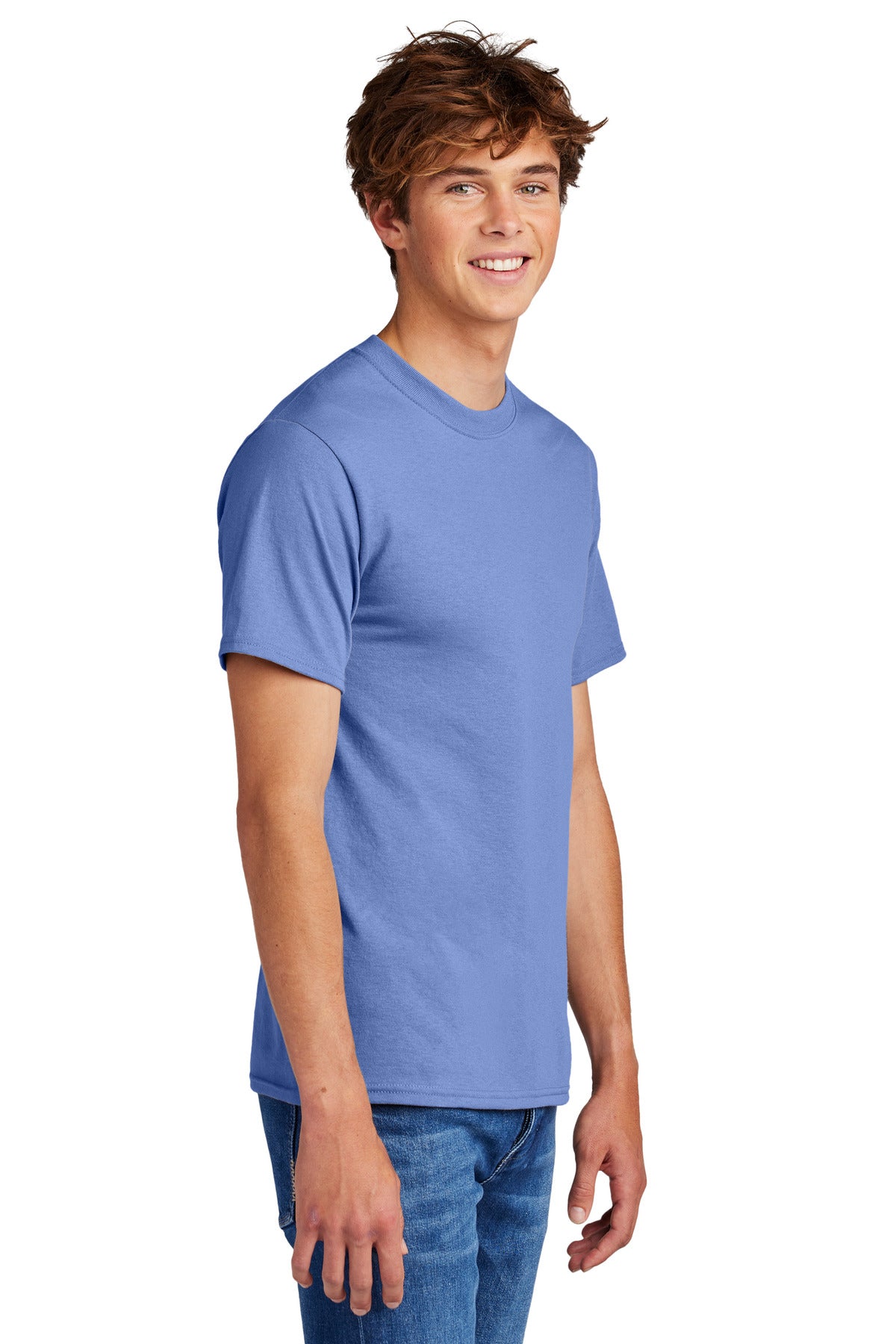 Carolina Blue Port & Co Core Blend Tee. PC55