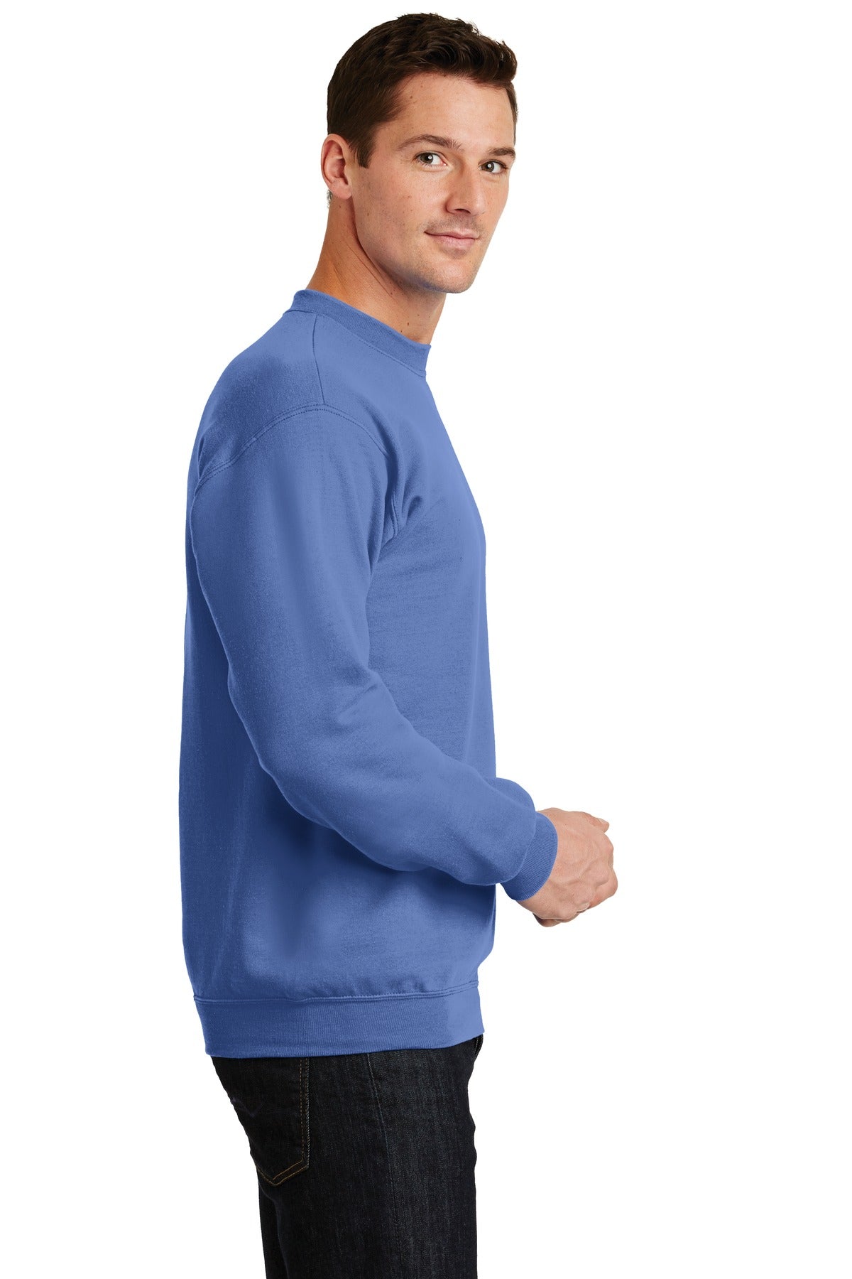 Carolina Blue Port & Co Core Fleece Crewneck Sweatshirt. PC78