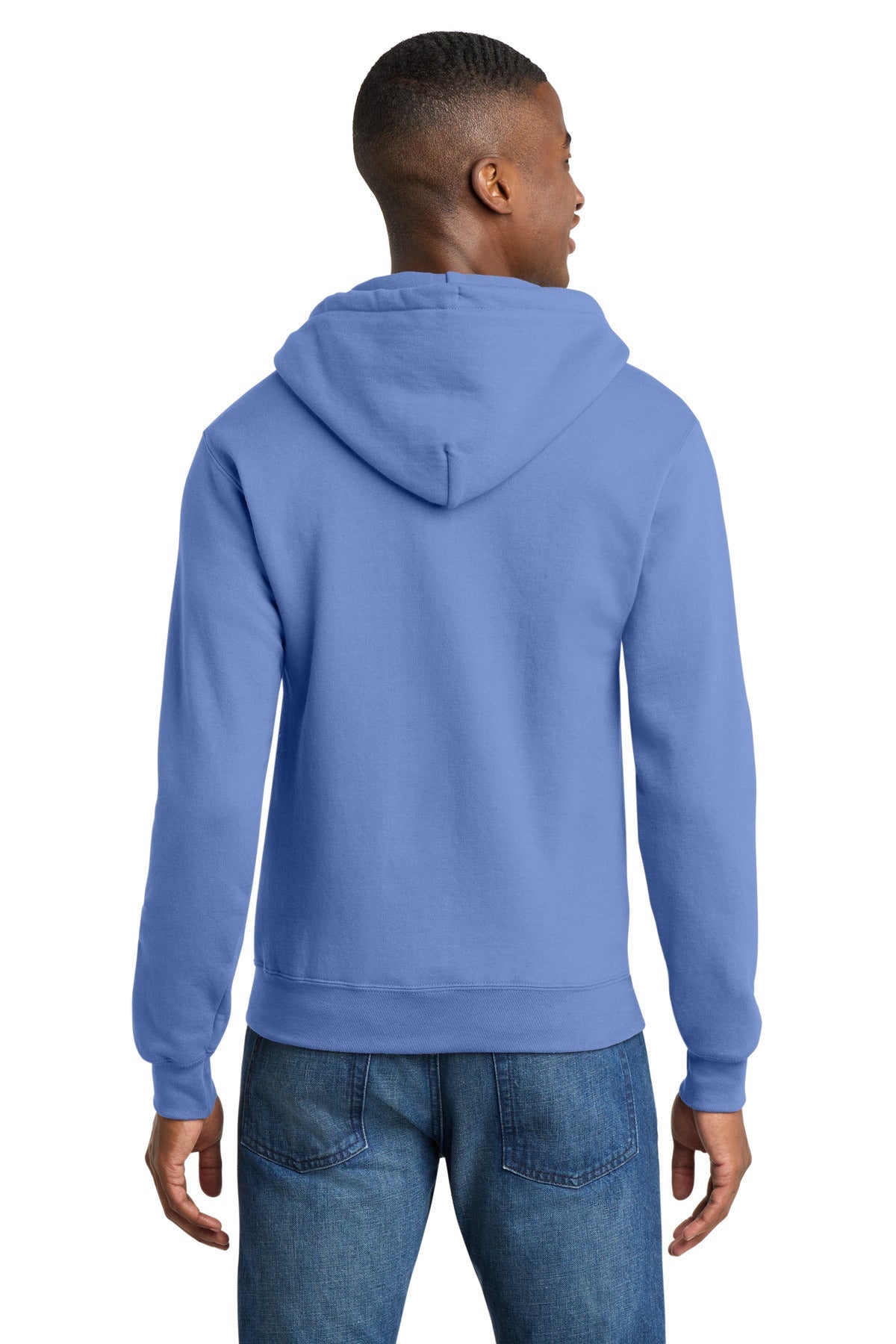 Carolina Blue Port & Co Core Fleece Full-Zip Hooded Sweatshirt. PC78ZH