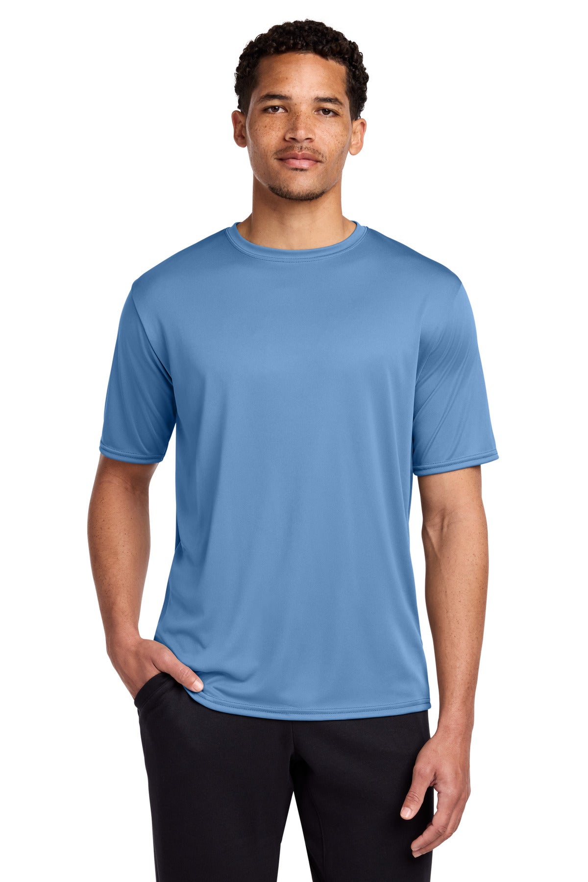Carolina Blue Port & Co Performance Tee. PC380