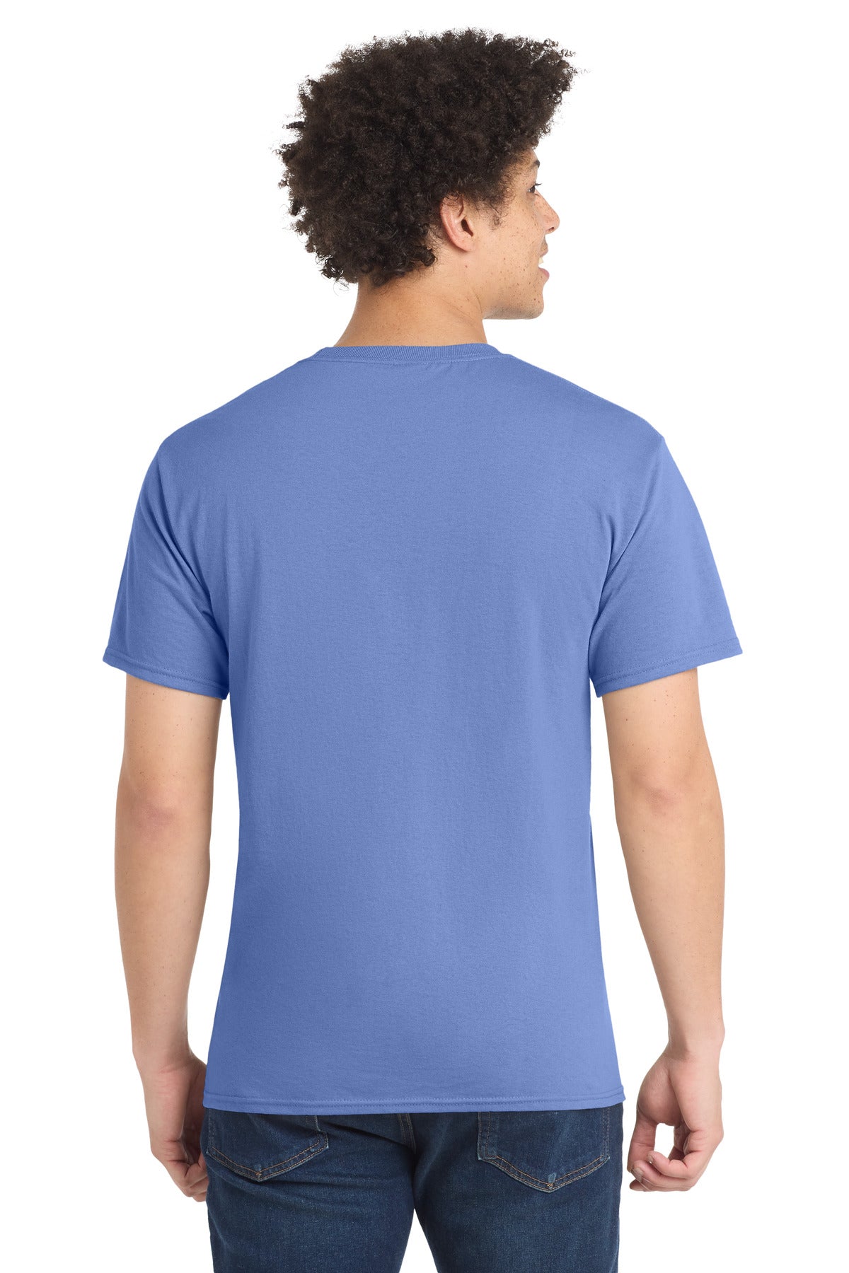 Carolina Blue Port & Co Tall Core Blend Tee. PC55T