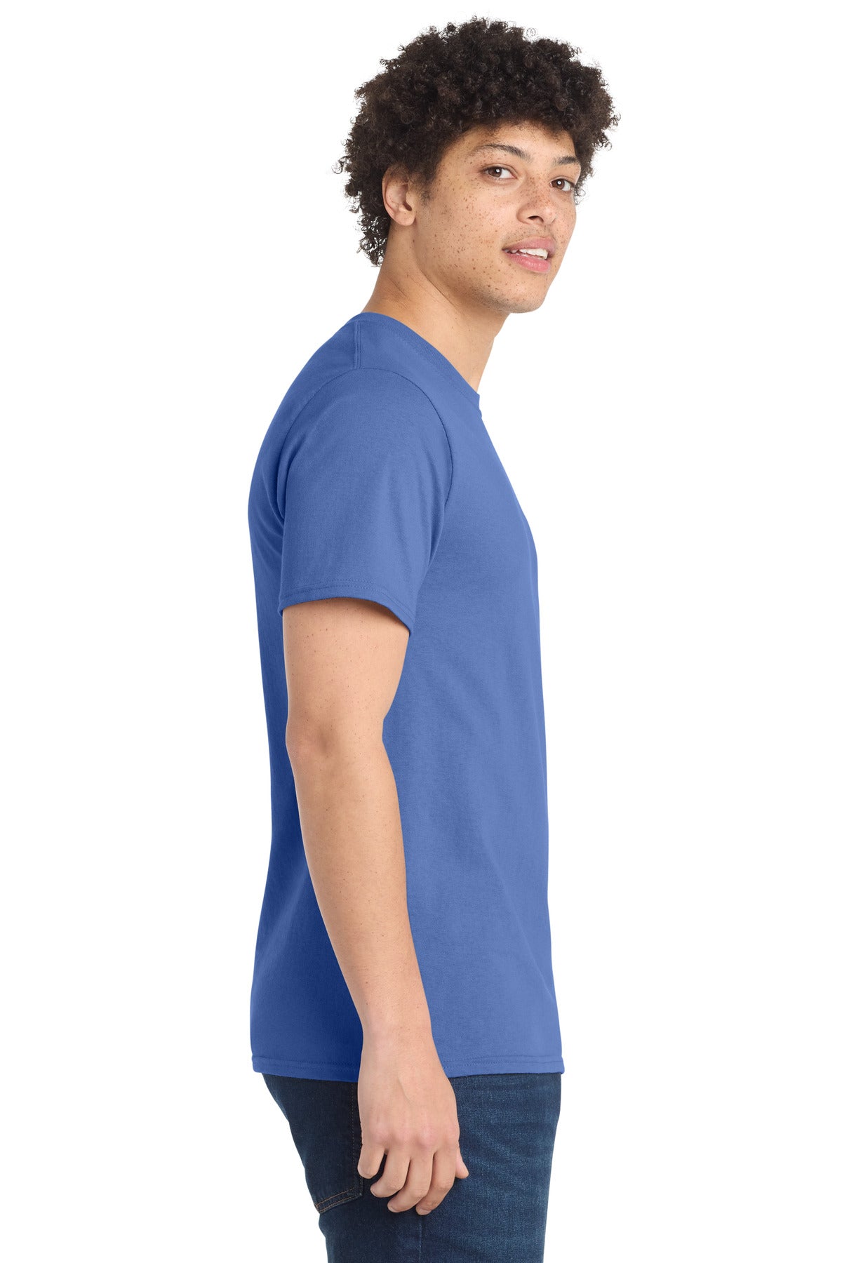 Carolina Blue Port & Co Tall Essential Tee. PC61T