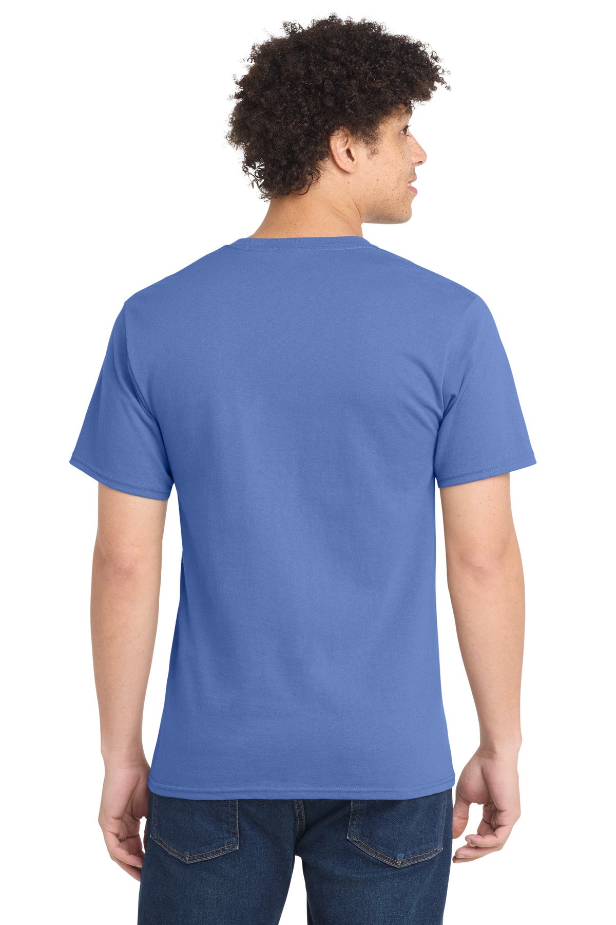 Carolina Blue Port & Co Tall Essential Tee. PC61T
