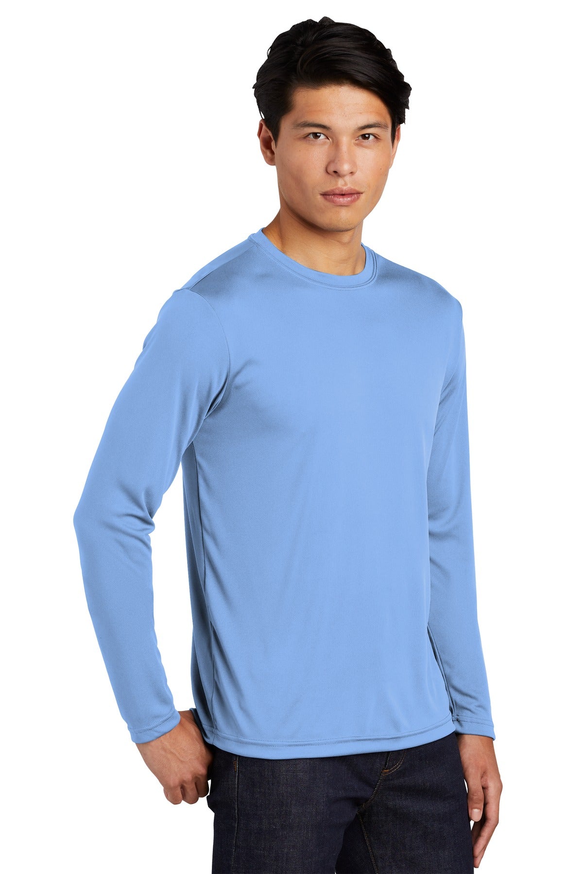 Carolina Blue Sport-Tek Long Sleeve PosiCharge Competitor Tee. ST350LS