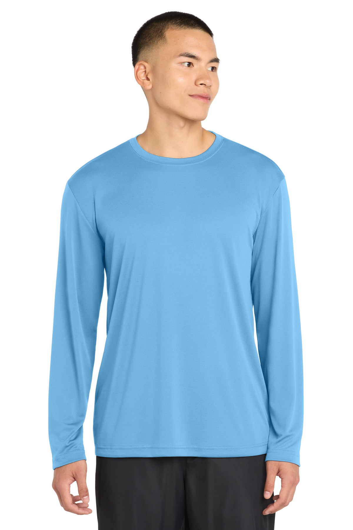 Carolina Blue Sport-Tek Long Sleeve PosiCharge Competitor Tee. ST350LS