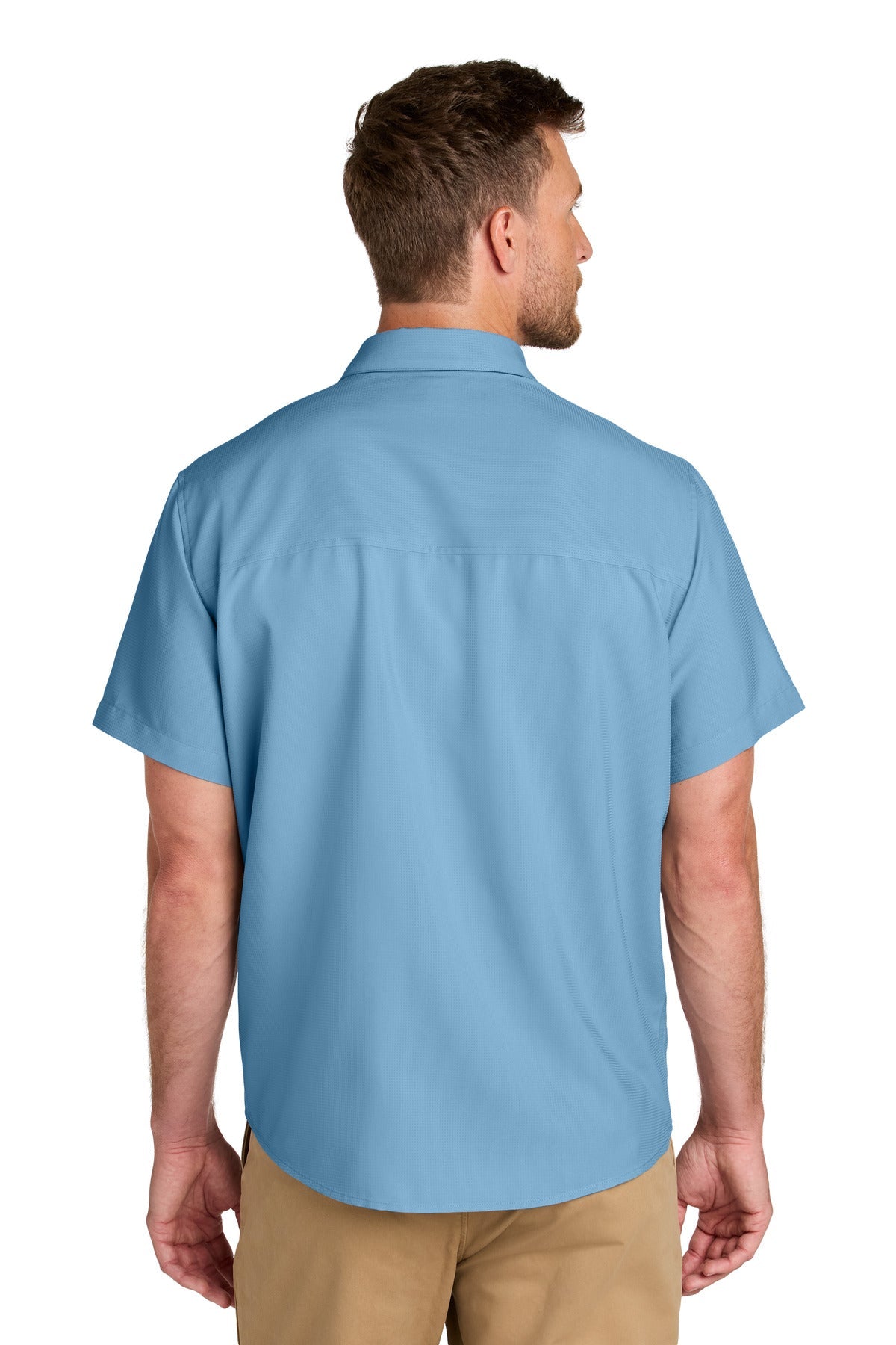 CarolinaBl Port Authority Short Sleeve UV Dockside Shirt W963