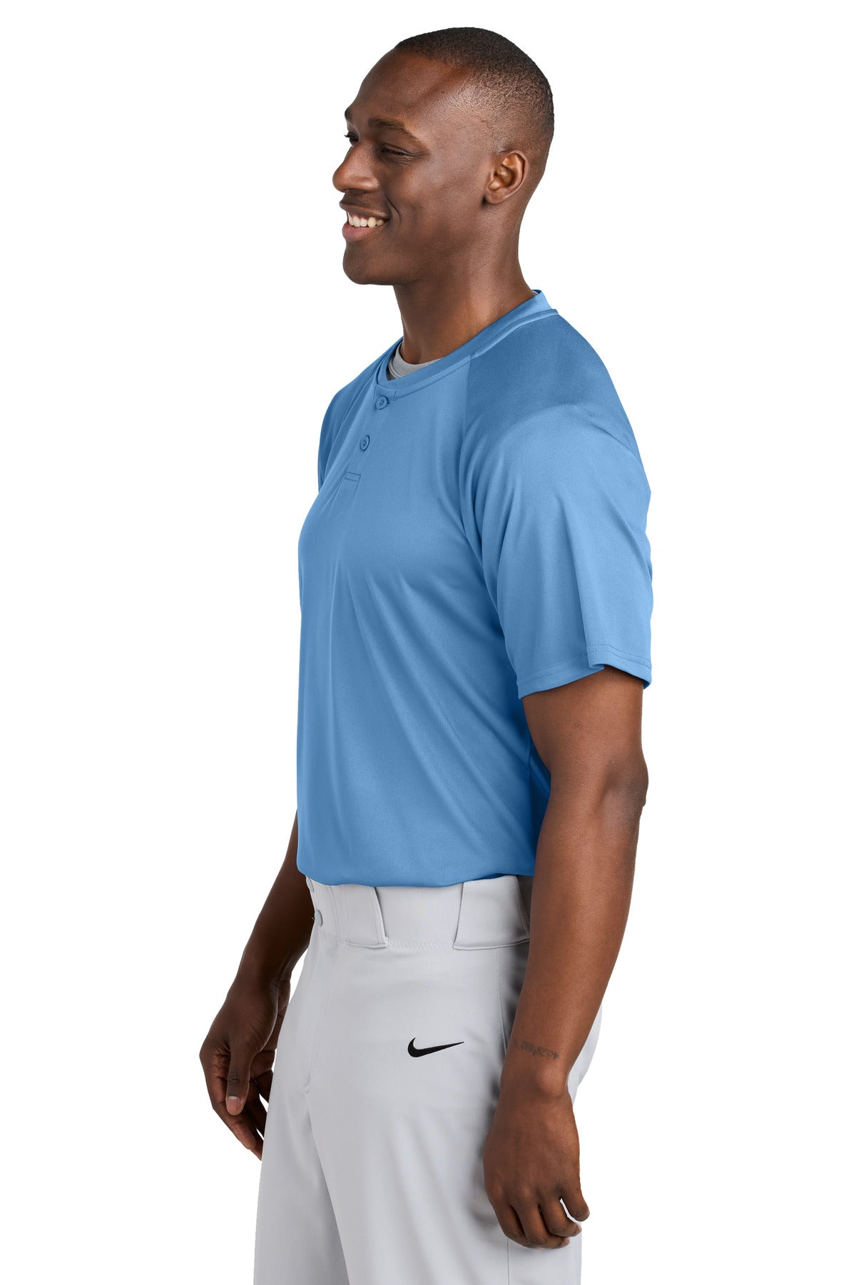 CarolinaBl Sport-Tek PosiCharge Competitor 2-Button Henley ST359