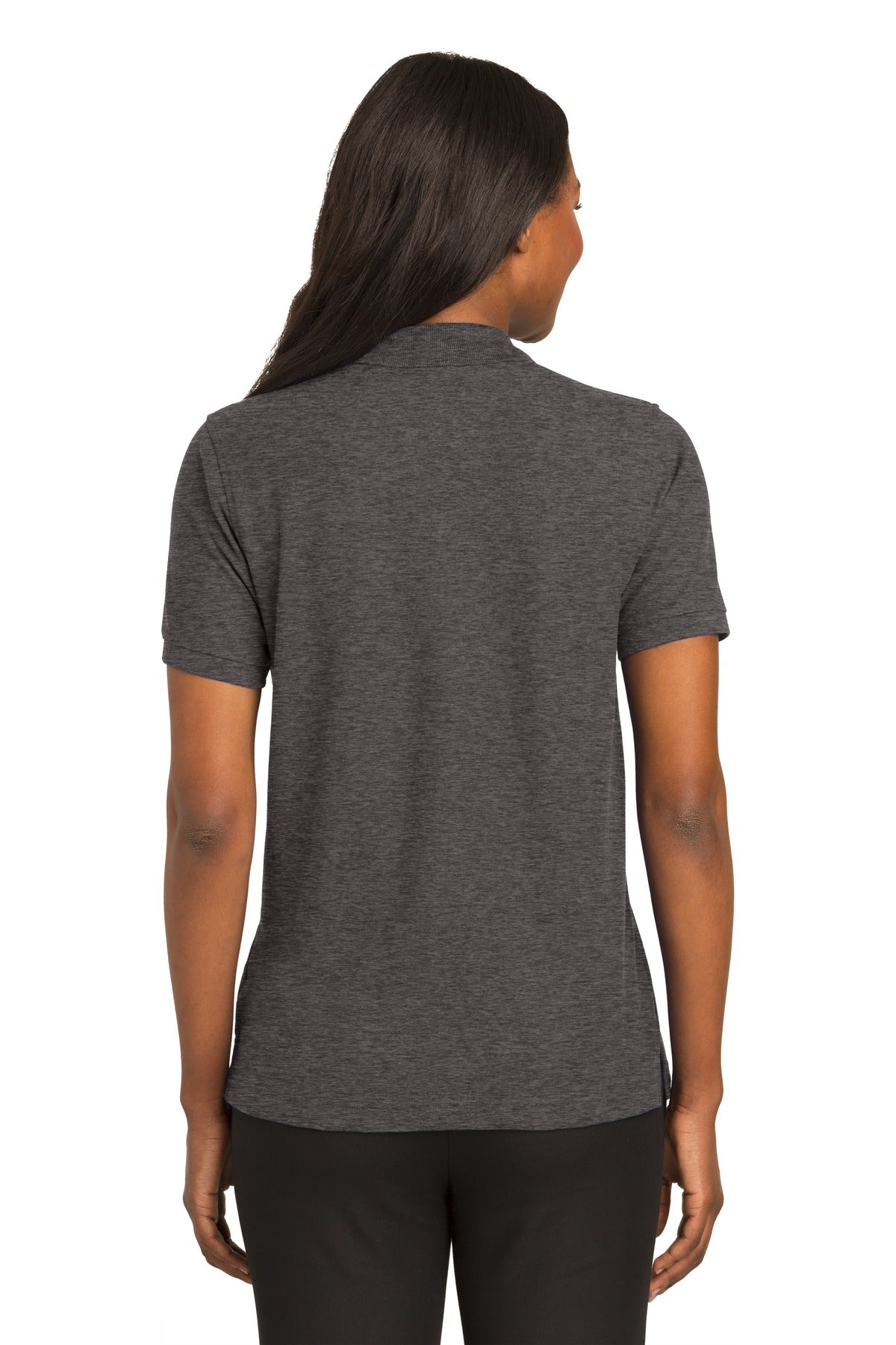 Char Hthr Grey Port Authority Women's Silk Touch Polo. L500