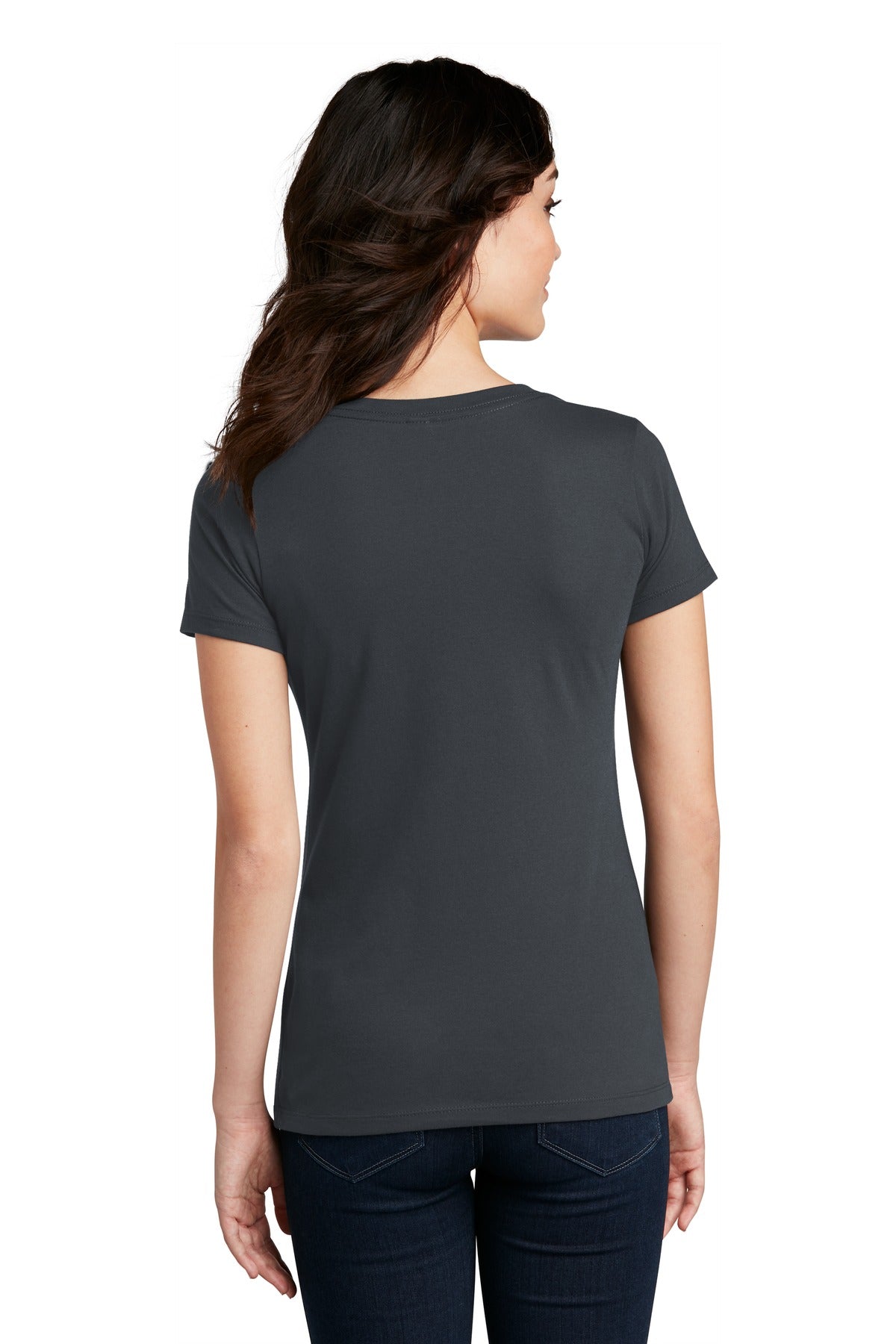 Charcoal District Women's Perfect Blend CVC V-Neck Tee. DM1190L