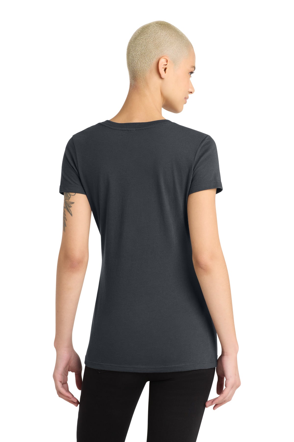 Charcoal District Women's Perfect Blend CVC V-Neck Tee. DM1190L