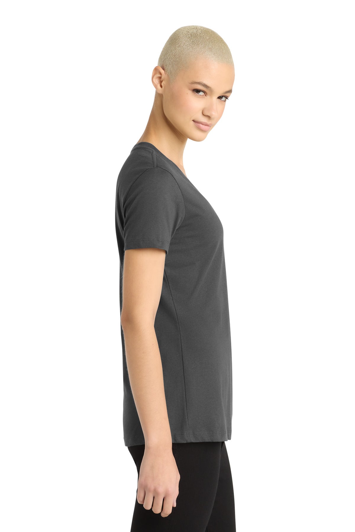 Charcoal District - Women's Perfect Weight V-Neck Tee. DM1170L