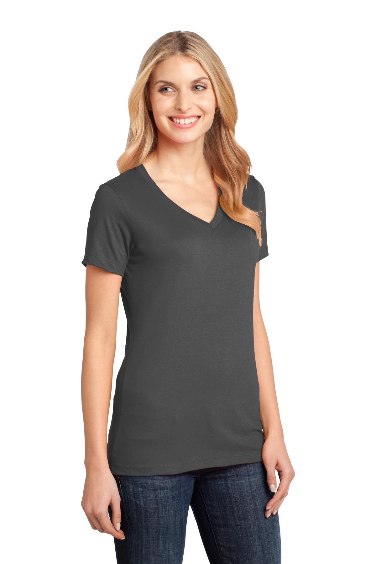Charcoal District - Women's Perfect Weight V-Neck Tee. DM1170L