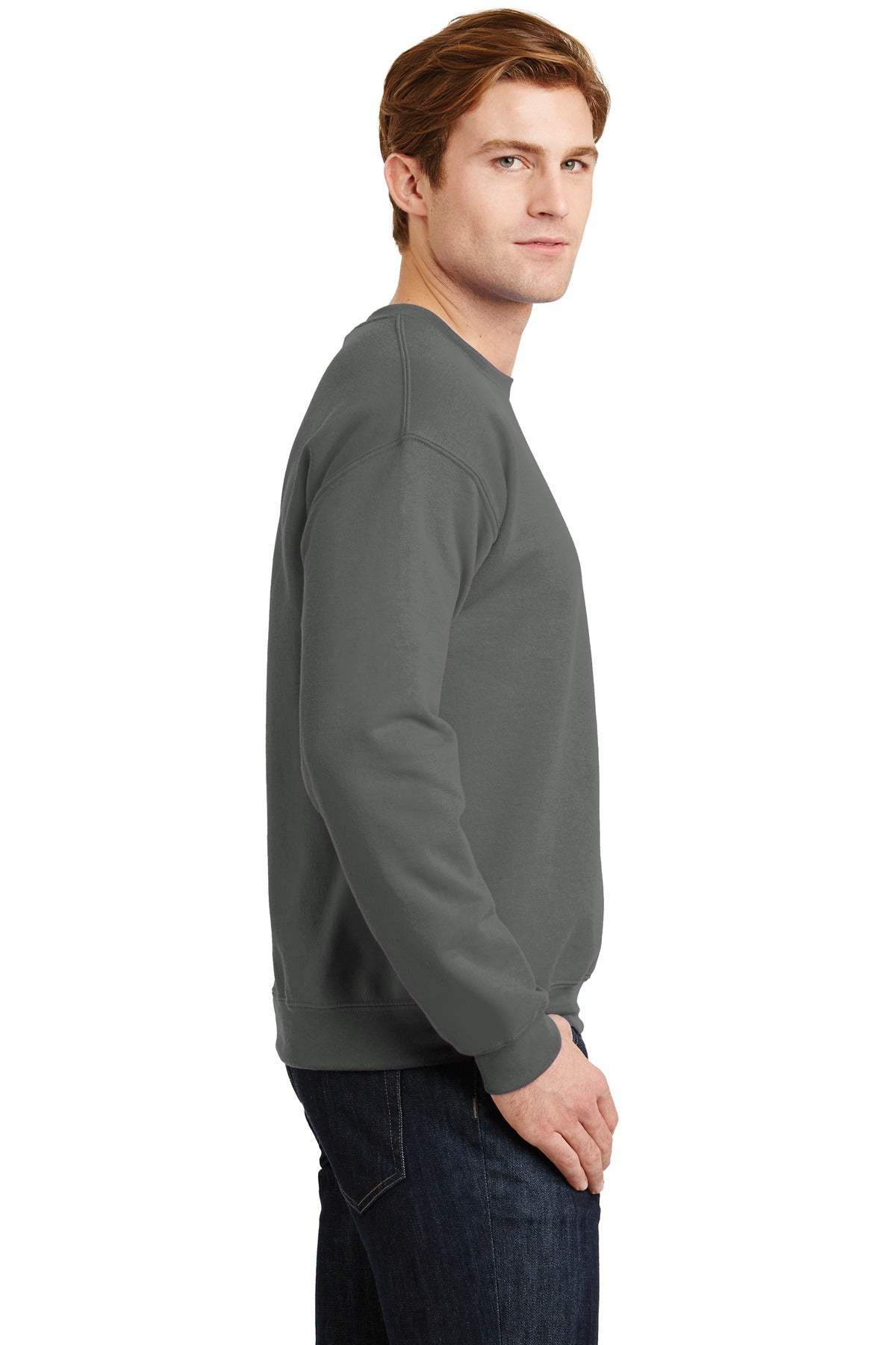 Charcoal Gildan Heavy Blend Crewneck Sweatshirt. 18000