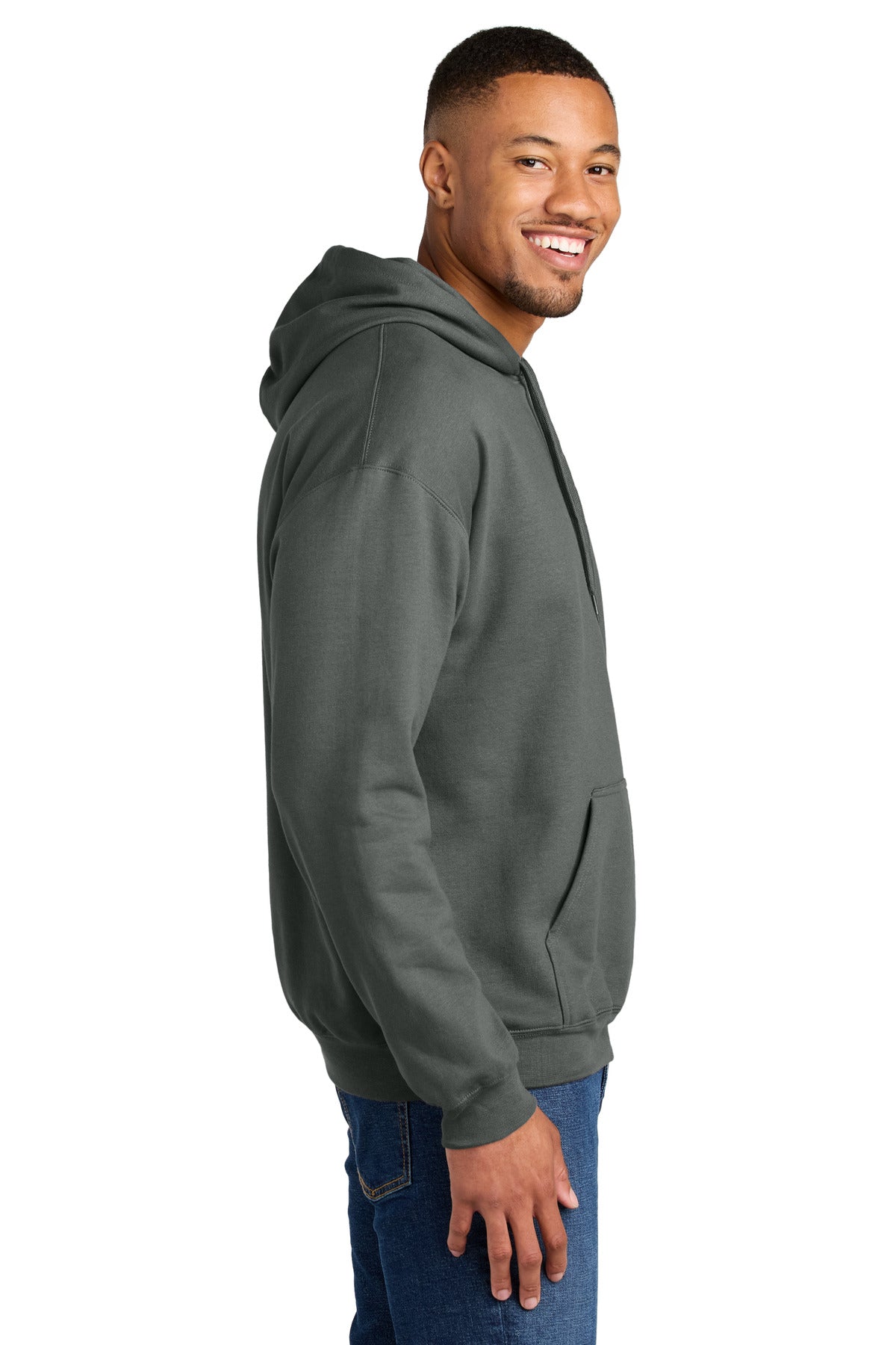 Charcoal Gildan Softstyle Midweight Pullover Hooded Sweatshirt SF500