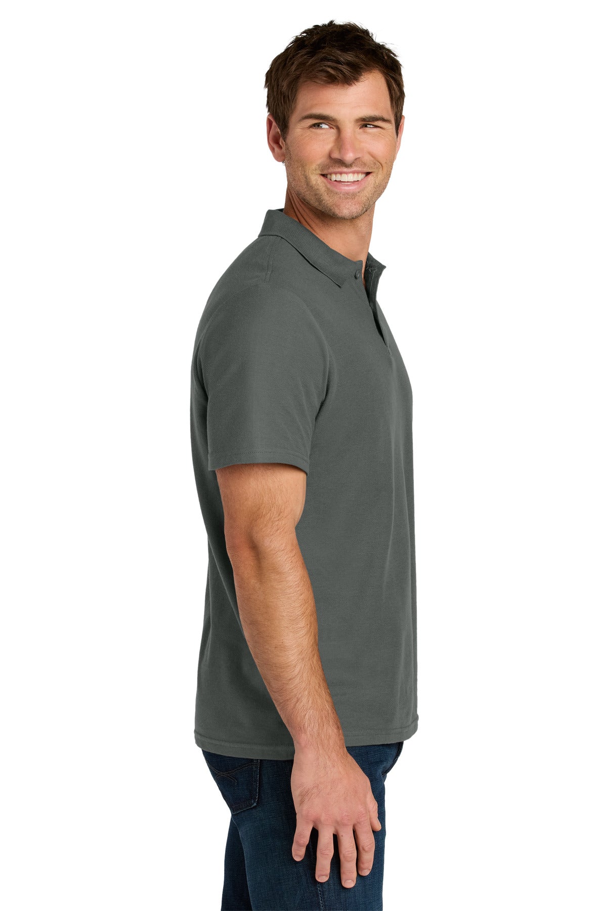 Charcoal Gildan Softstyle Pique Polo 64800