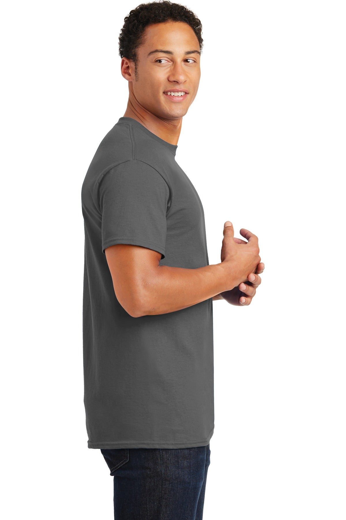 CHARCOAL Gildan - Ultra Cotton 100% US Cotton T-Shirt. 2000