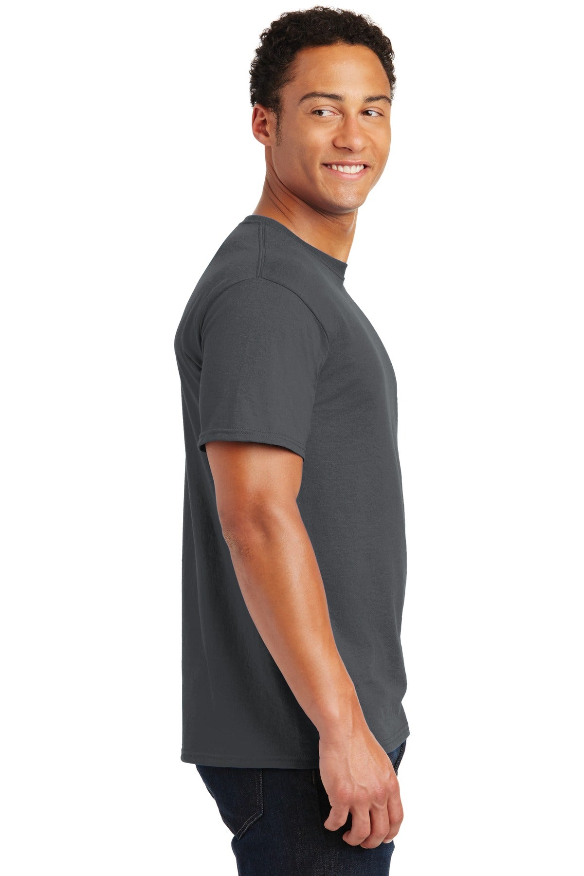 Charcoal Grey Jerzees - Dri-Power 50/50 Cotton/Poly T-Shirt. 29M