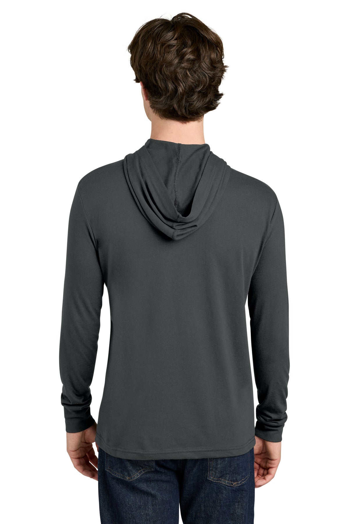 Charcoal Next Level Apparel CVC Long Sleeve Hoodie NL6221